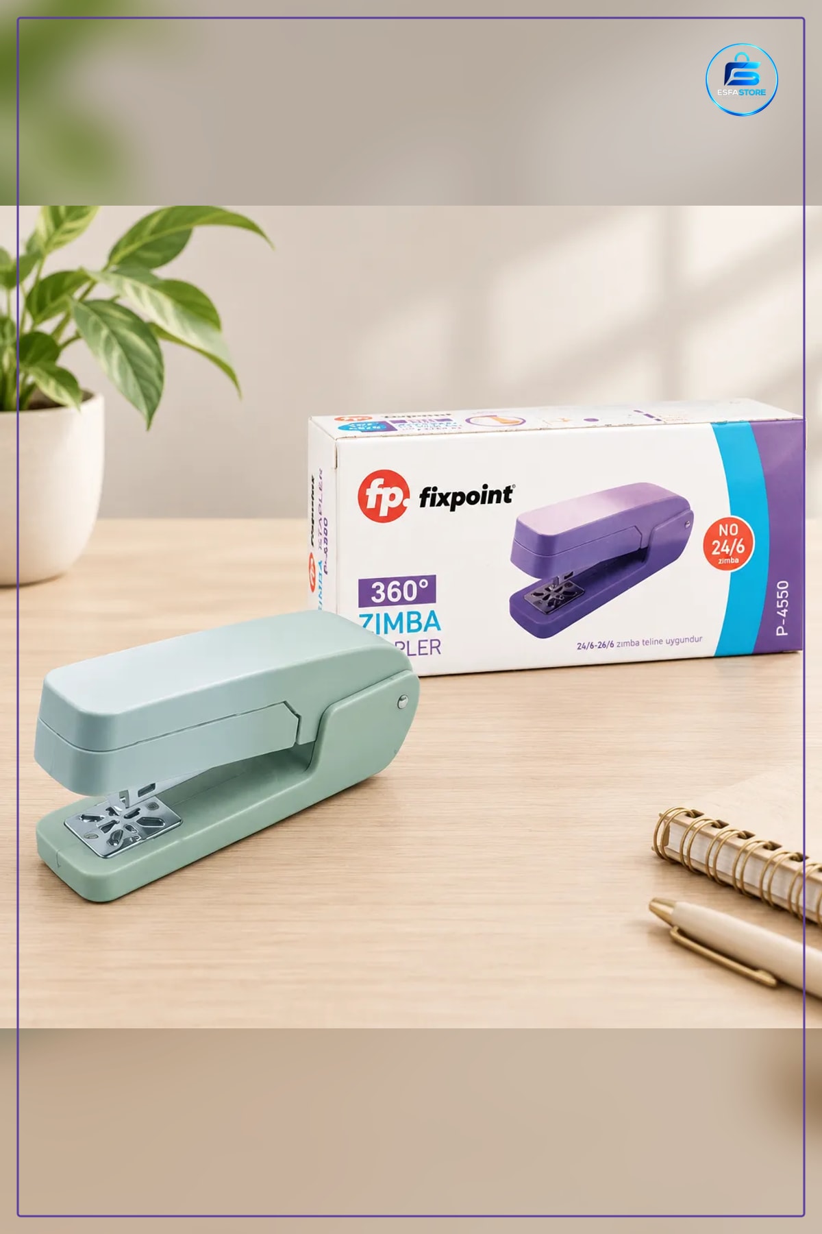 Zımba Pastel No: ° Dönebilen Kırtasiye Zımbası Ofis İçin Pratik Kağıt Bağlama Kullanımı