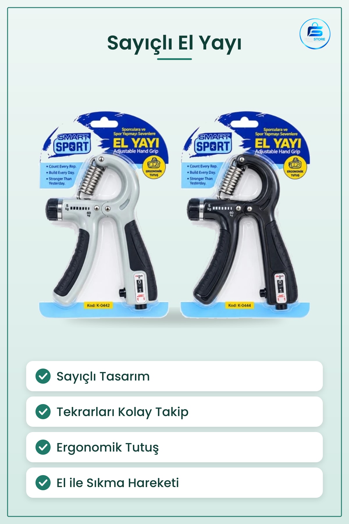 Sayaçlı El Yayı Fitness Egzersiz Aleti Kuvvet Güçlendirici Bilek Parmak Antrenman Ev Spor Ürünü