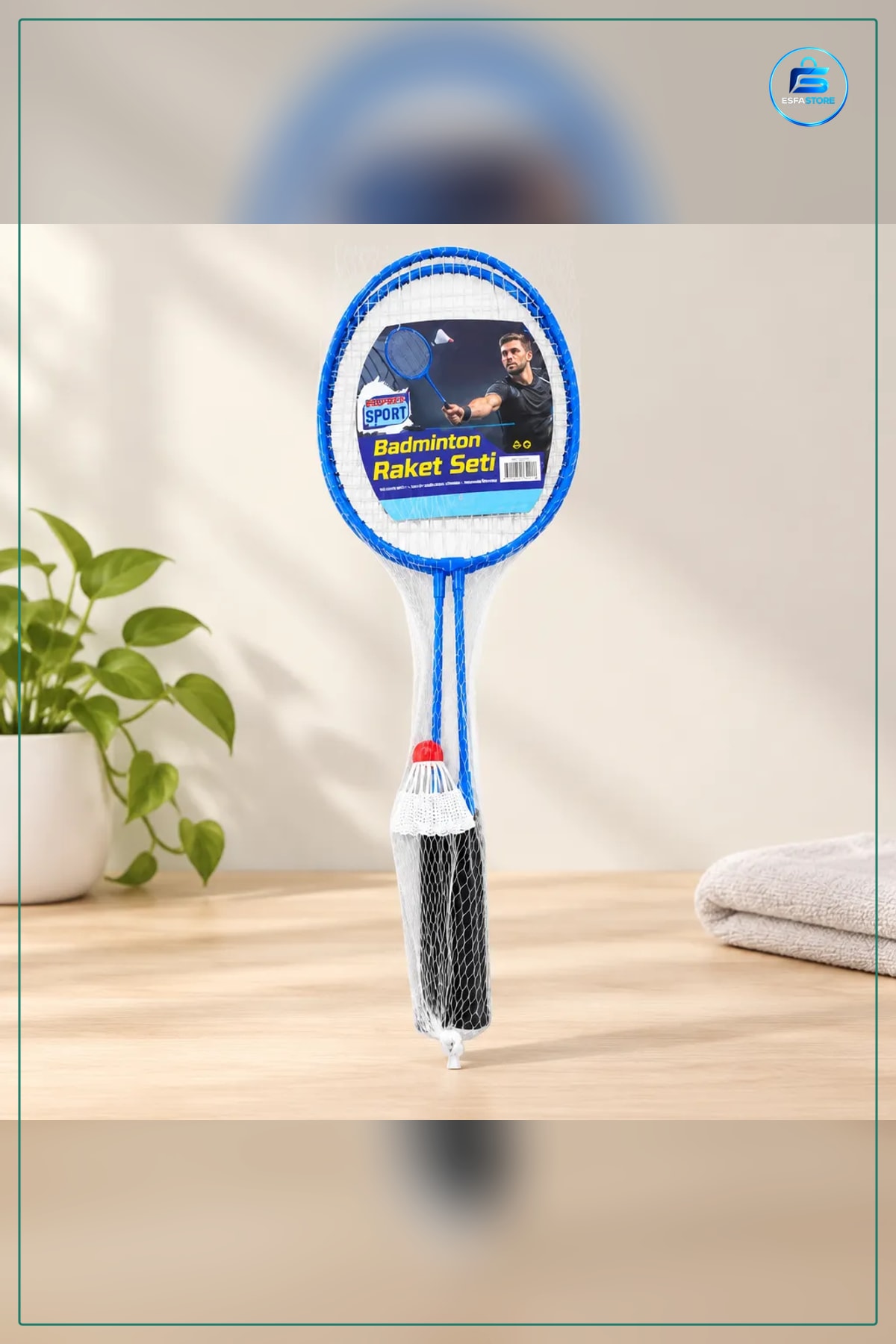 Badminton Seti Uzun Raket Takımı Bahçe Plaj ve Aile Oyunu İçin Pratik Spor Ekipmanı