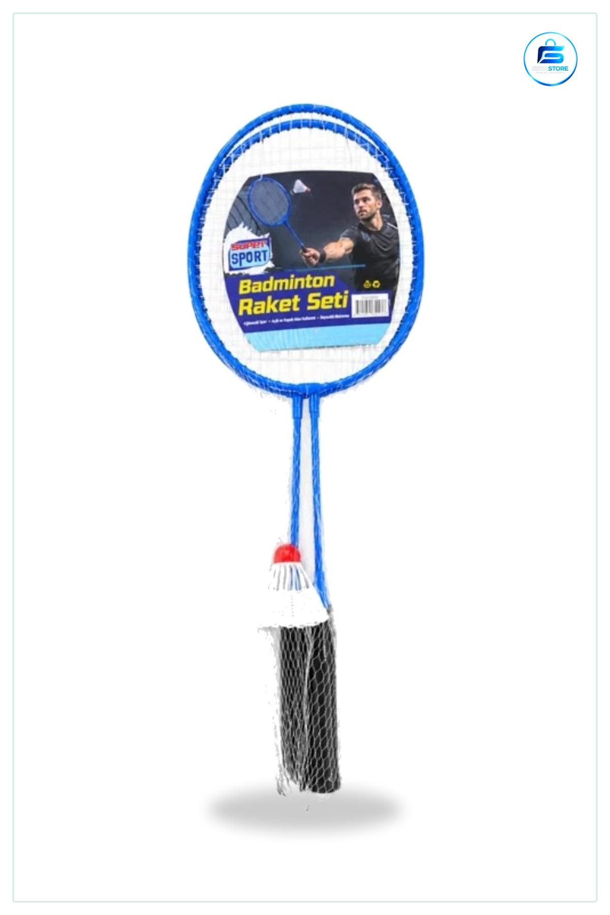 Badminton Seti Uzun Raket Takımı Bahçe Plaj ve Aile Oyunu İçin Pratik Spor Ekipmanı