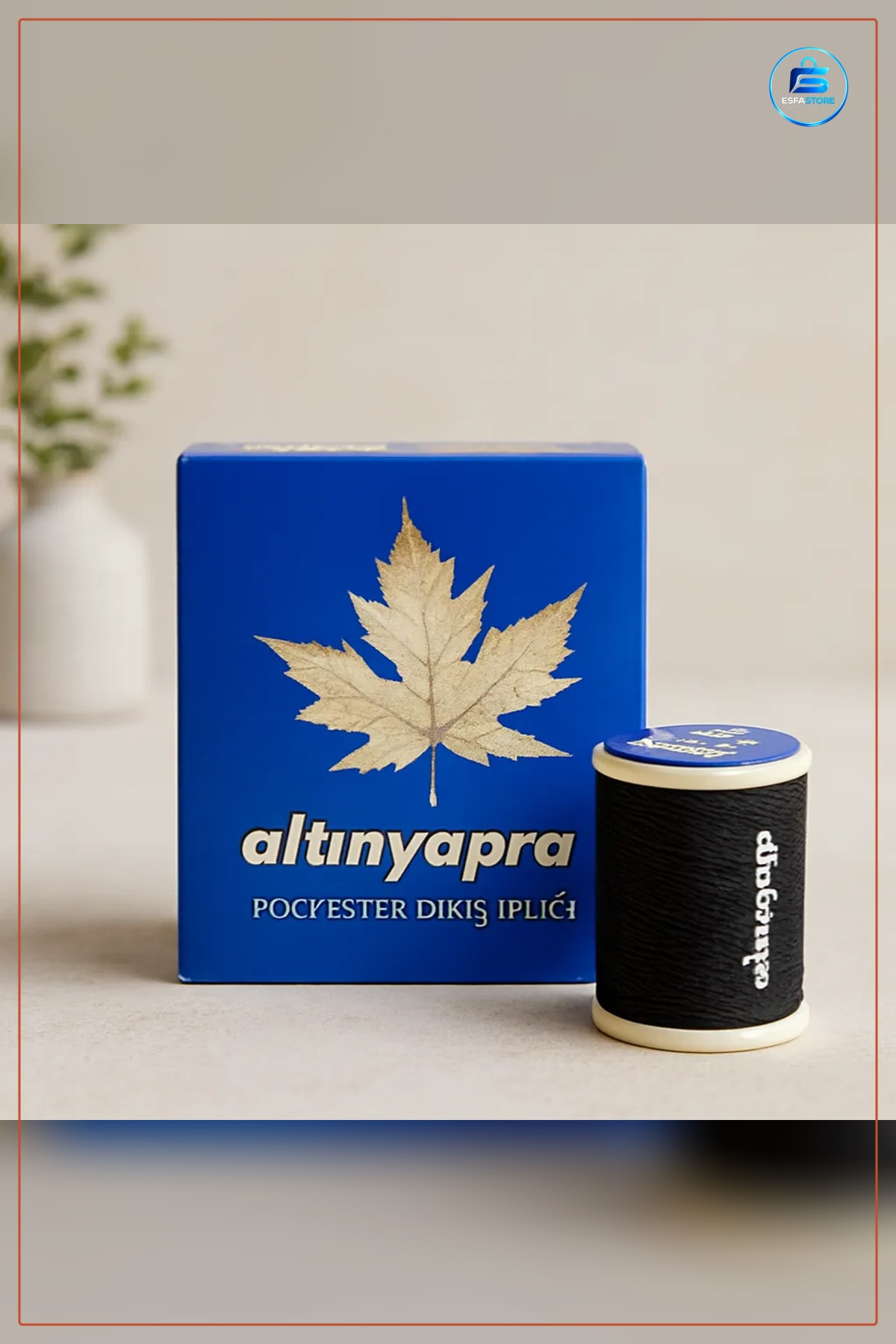 Siyah Polyester Dikiş İpliği 900 Metre Makine Uyumlu El İşi Onarım Dayanıklı Renk Sabit Ev