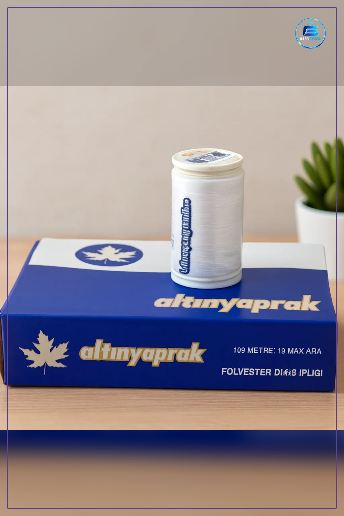 Dikiş İpliği Beyaz Polyester El ve Makine Dikişi İplik Terzilik Onarım Hobi Ev Tekstili
