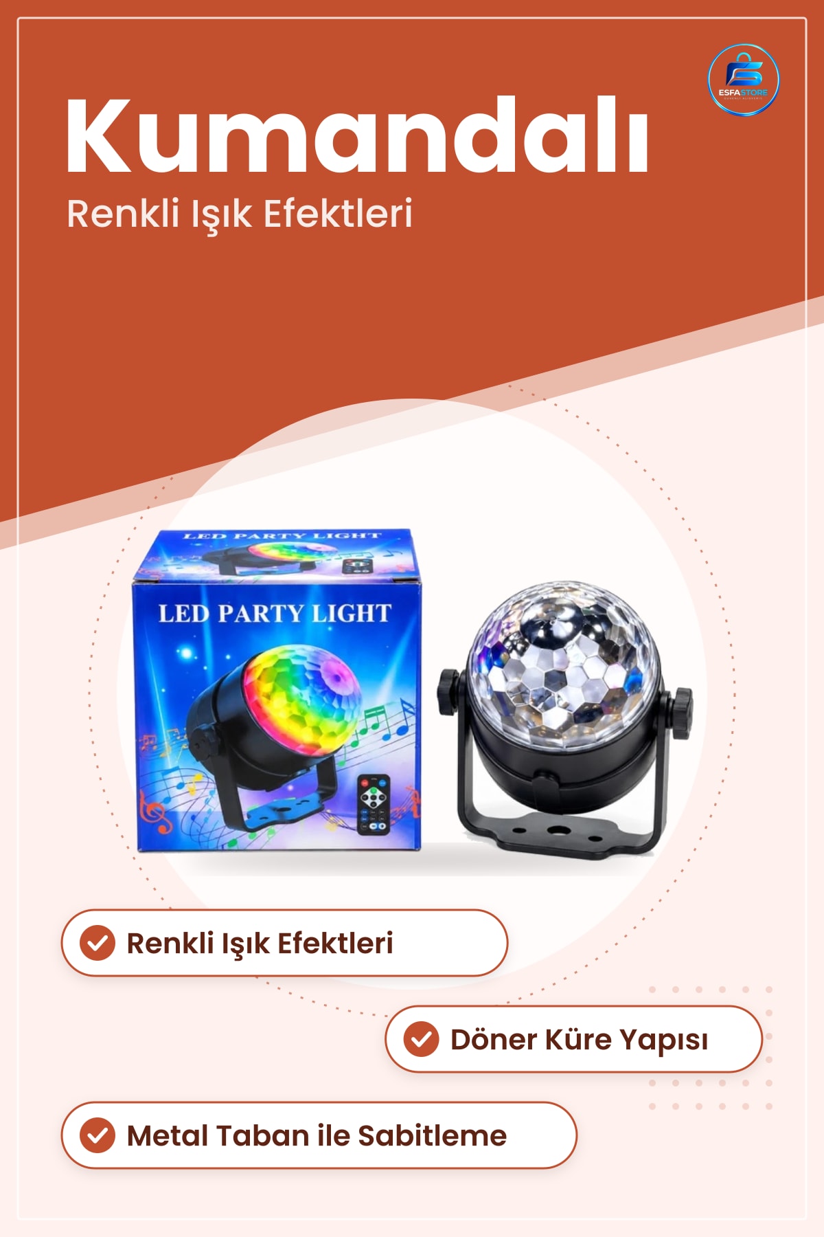 Led Işık Kumandalı Renkli Disko Işığı Parti Etkinlik Ev Dekoratif Aydınlatma Efekt