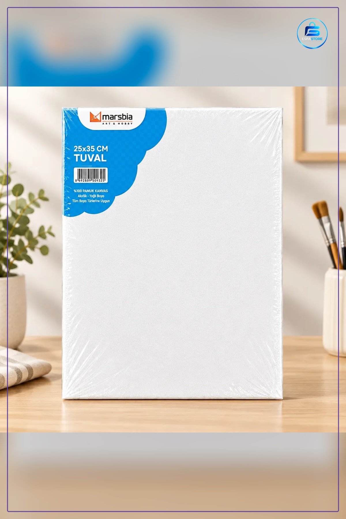 Tuval 25x35 cm Pamuk Kanvas Akrilik Yağlı Boya Resim Hobi Ressam Sanatsal Malzemesi