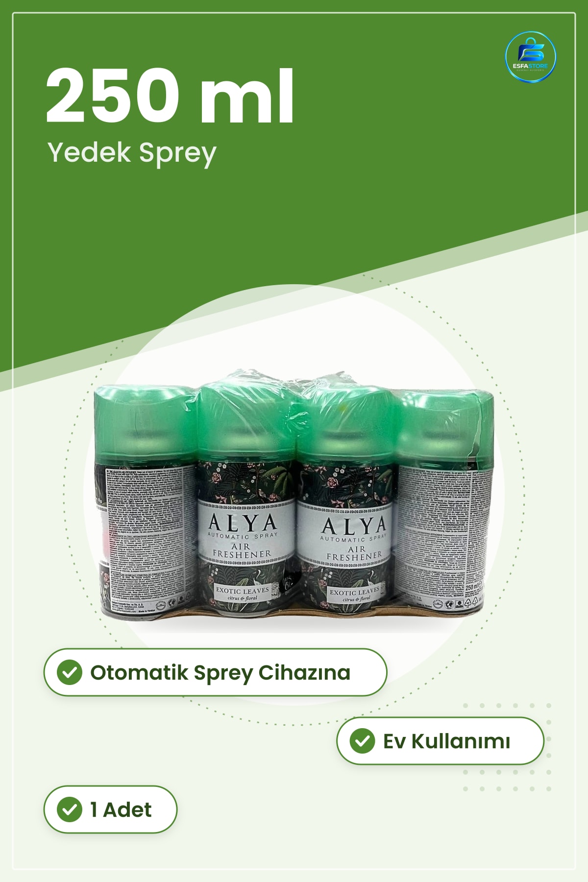 Otomatik Yedek Oda Spreyi Koku Giderici ve Hava Temizleyici 250 ml 1 Adet Ev Kullanımı