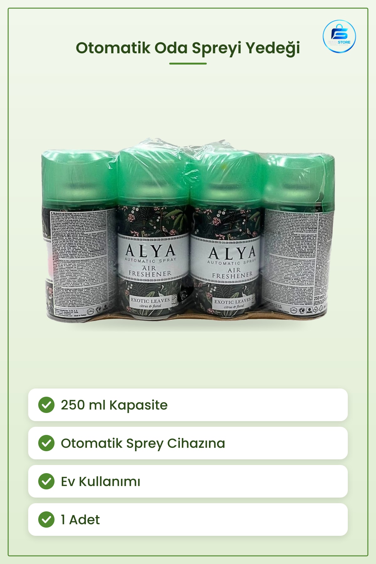 Otomatik Yedek Oda Spreyi Koku Giderici ve Hava Temizleyici 250 ml 1 Adet Ev Kullanımı