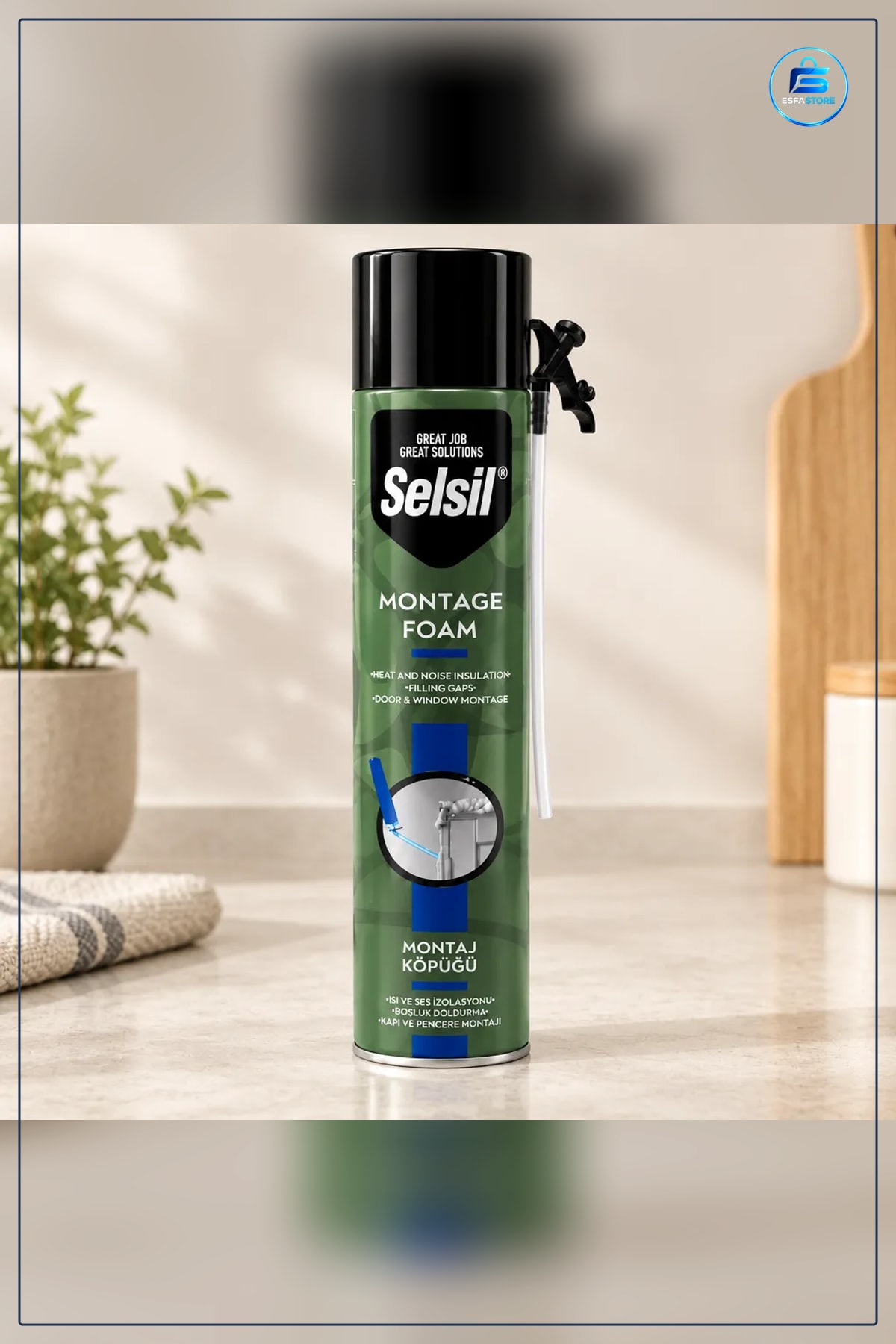 İnşaat Montaj Köpüğü 750 ml 600 gr Boşluk Doldurma Isı Ses Yalıtımı Kapı Pencere Tamirat