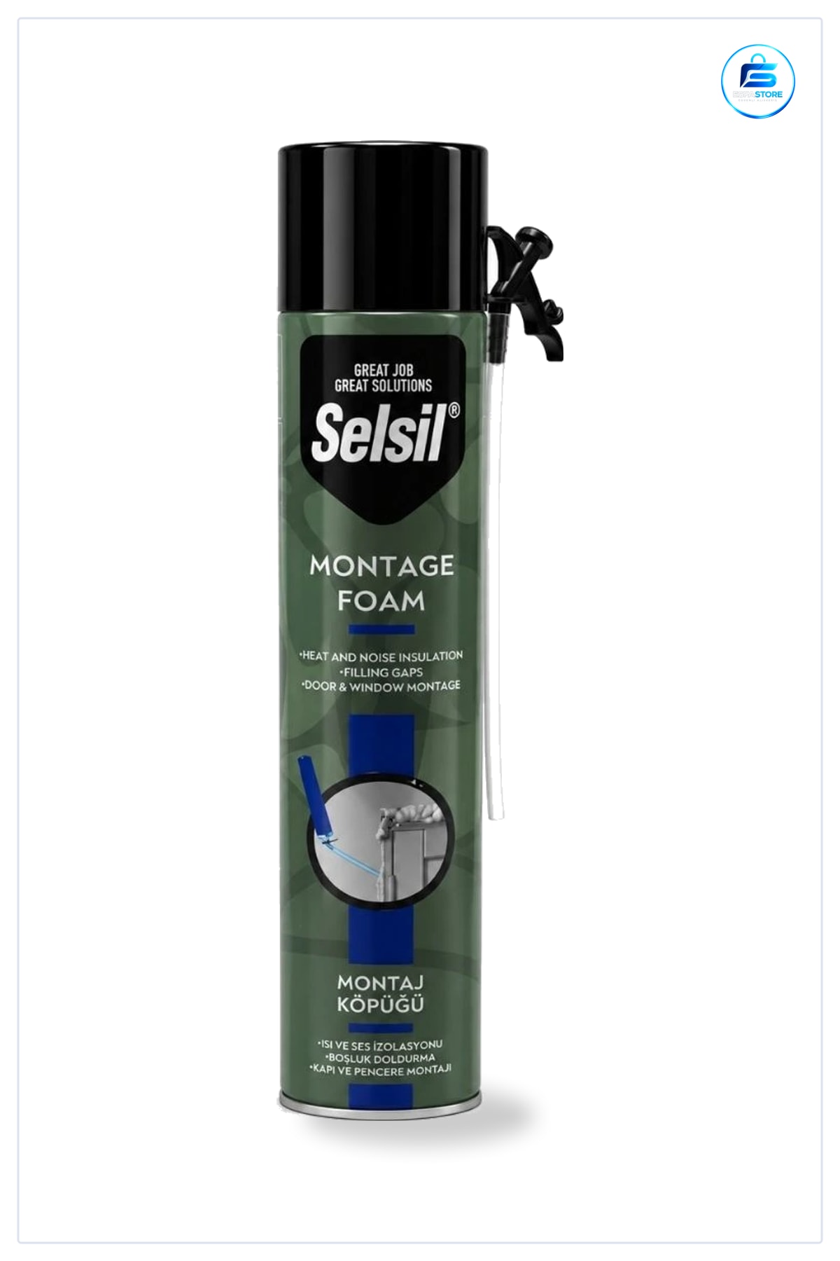 İnşaat Montaj Köpüğü 750 ml 600 gr Boşluk Doldurma Isı Ses Yalıtımı Kapı Pencere Tamirat