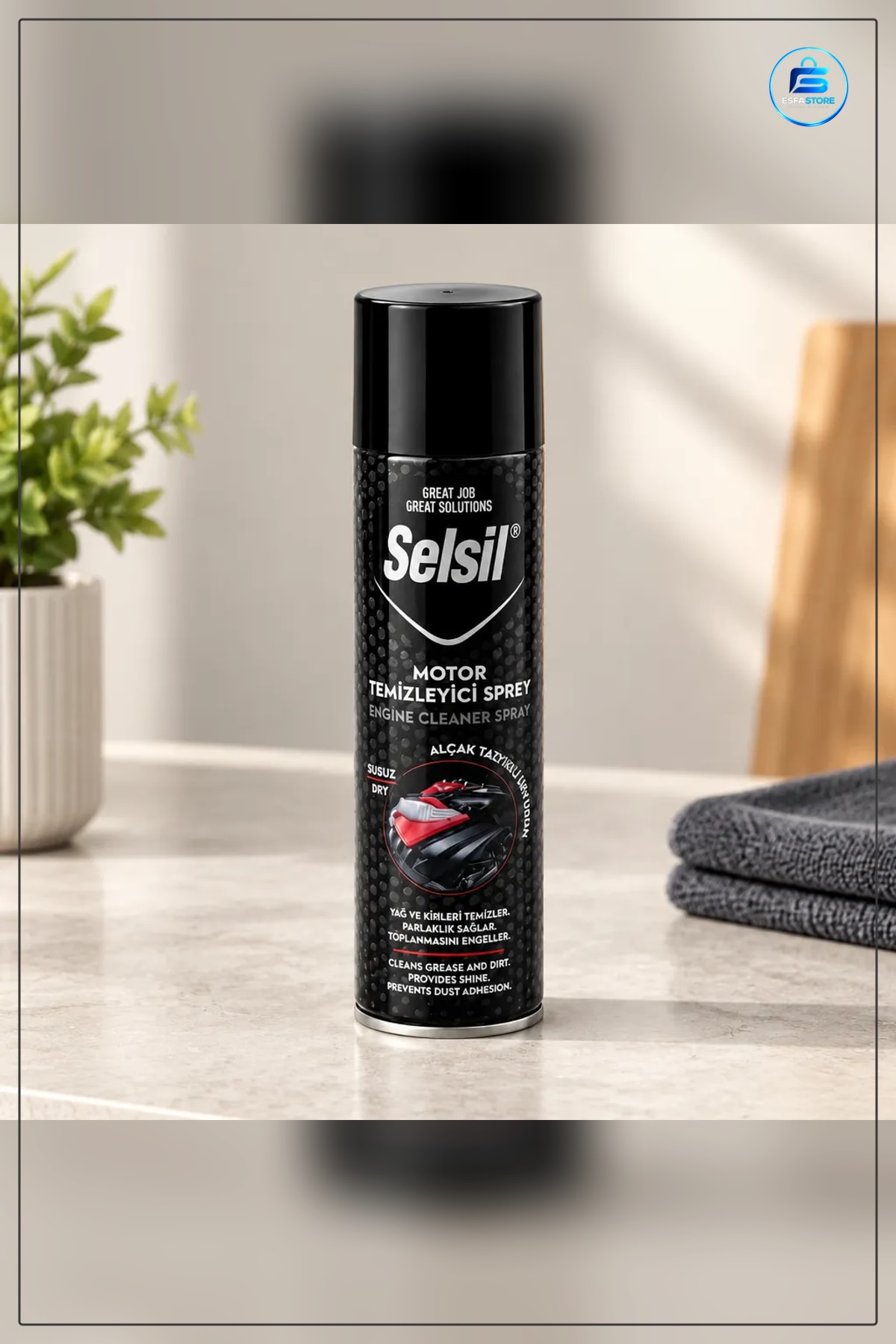Motor Temizleme Spreyi 500 ml Oto Yüzey Temizleyici Yağ Kir Sökücü Susuz Parlaklık Sprey Kutu Bakım