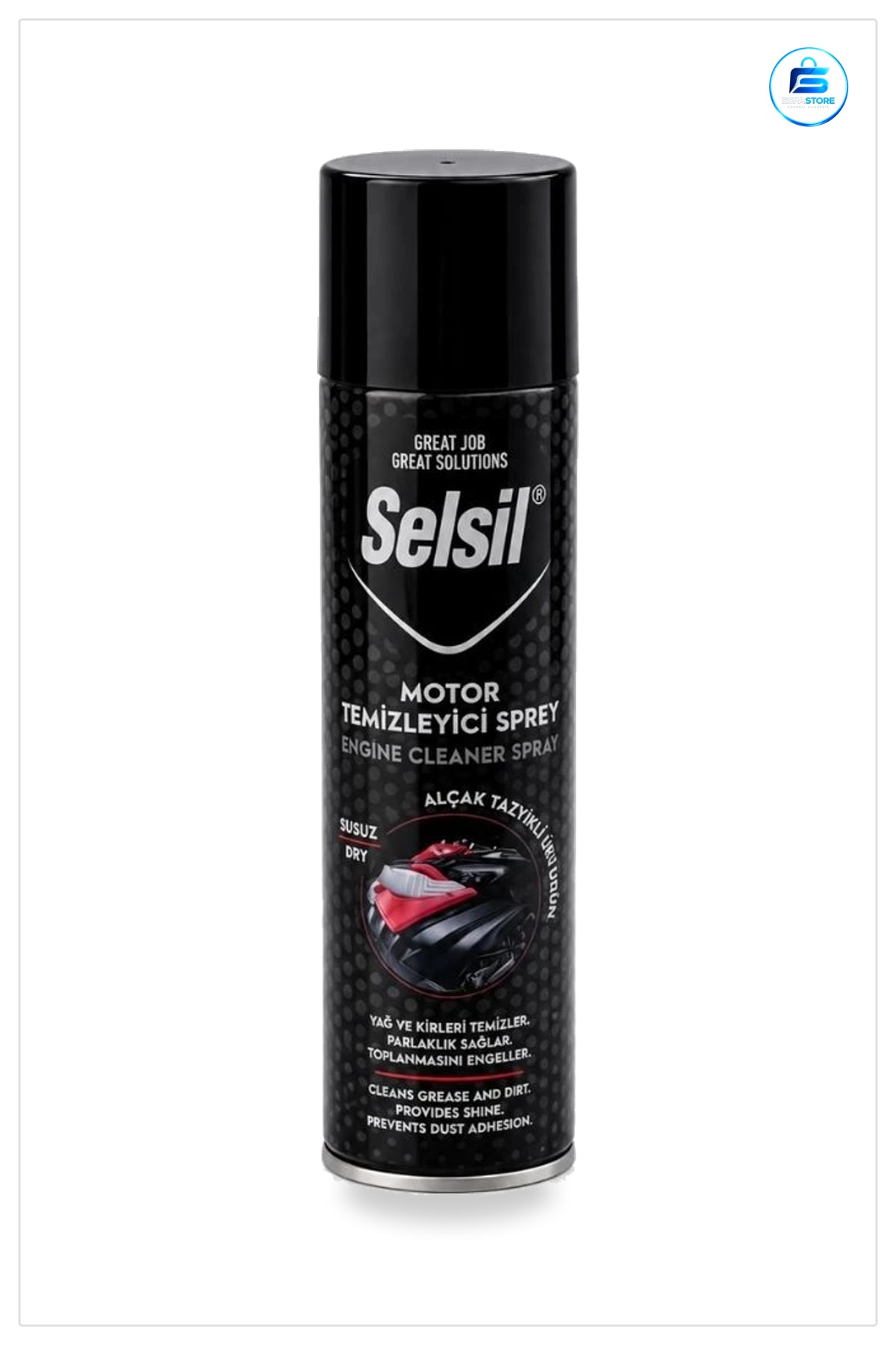 Motor Temizleme Spreyi 500 ml Oto Yüzey Temizleyici Yağ Kir Sökücü Susuz Parlaklık Sprey Kutu Bakım