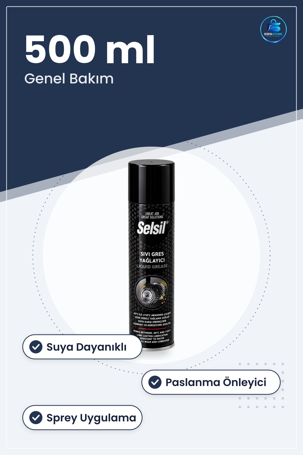 Sıvı Gres Yağlayıcı Genel Bakım Spreyi 500 ml Paslanma Önleyici Suya Dayanıklı Hırdavat Yağı