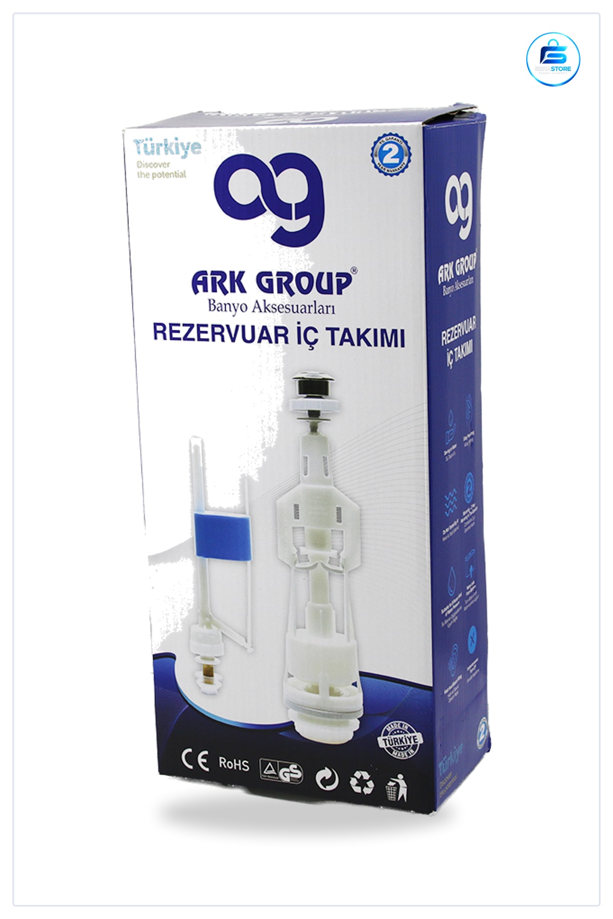 Rezervuar İç Takımı Basmalı ABS Kauçuk Conta Su Tasarruflu Tuvalet Tahliye Doldurma Banyo