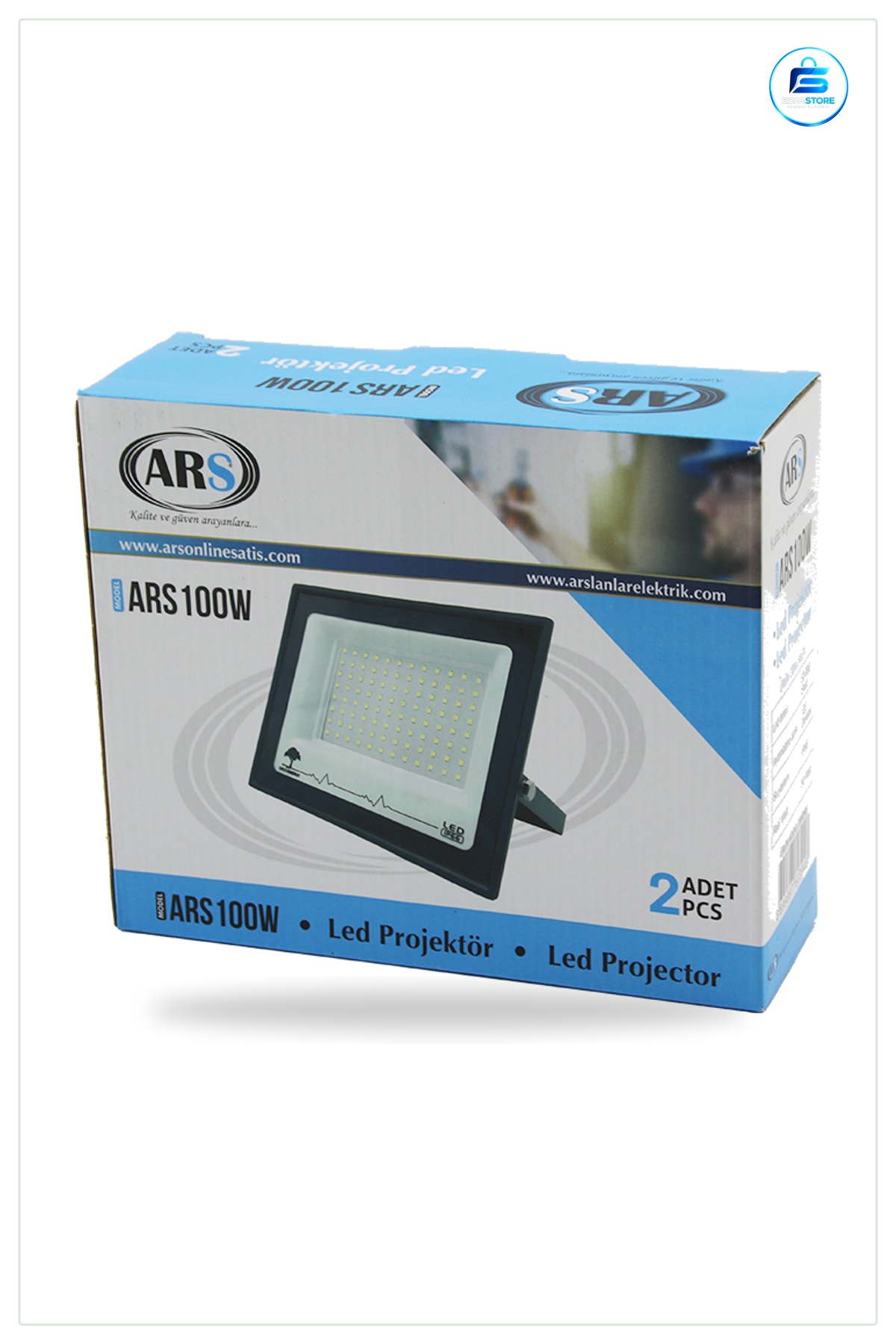 LED Projektör 100 W Derece Alüminyum Gövde Temperli Cam Lens Bahçe Cephe Depo Güvenlik Aydınlatma
