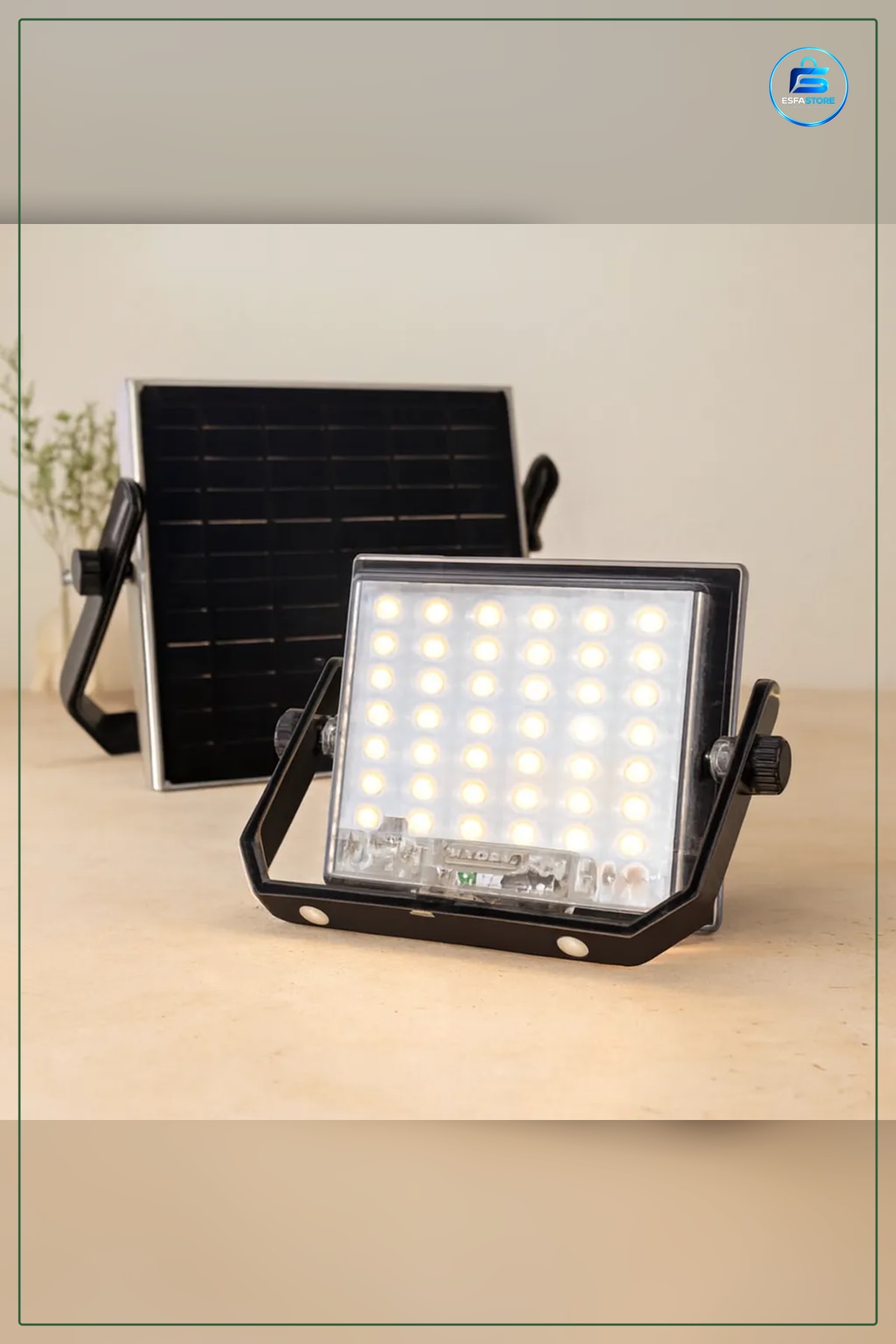 Solar Projektör 100W Güneş Enerjili LED Işık Kamp Bahçe Dış Mekan Aydınlatma Taşınabilir