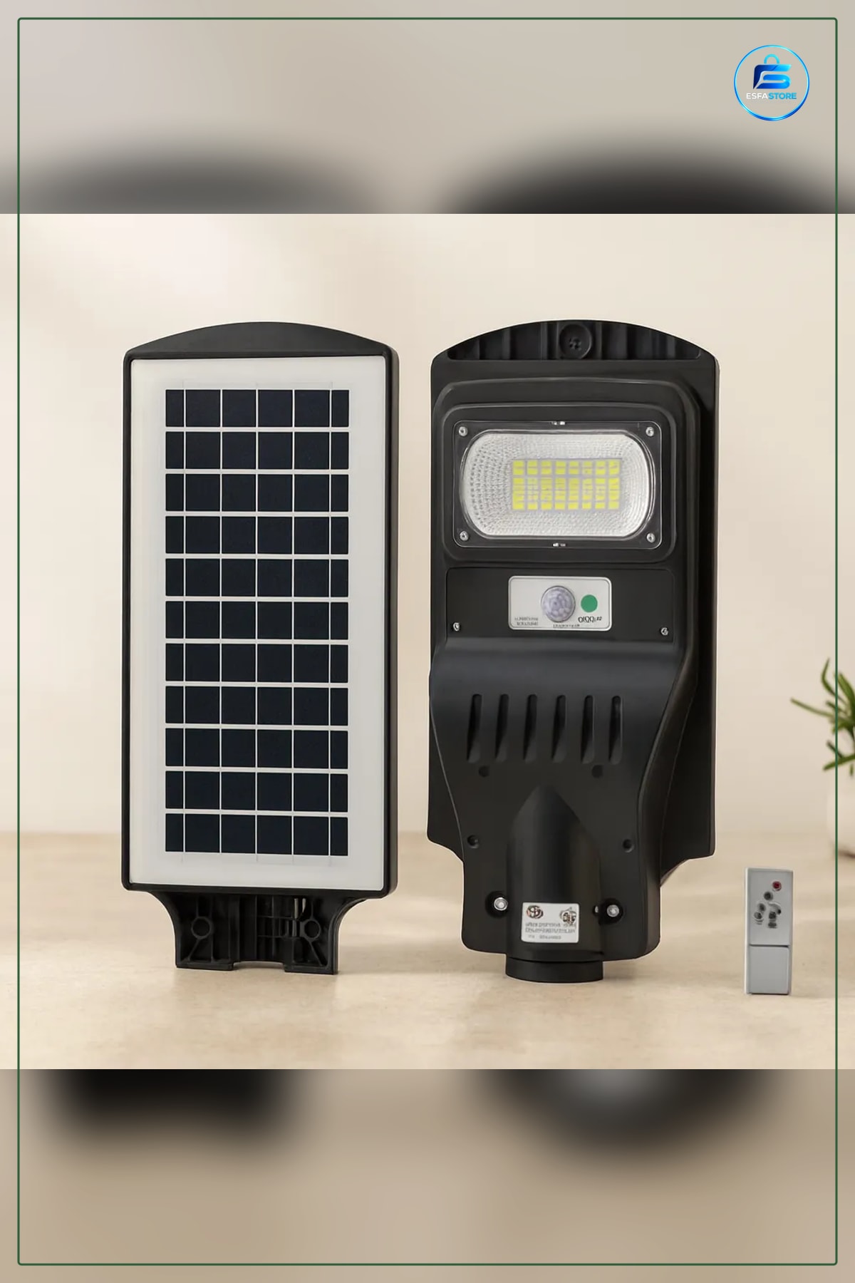 Güneş Enerjili Sokak Lambası 100W 6500K Hareket Sensörlü Kumandalı Bahçe Aydınlatması LED Dış Mekan