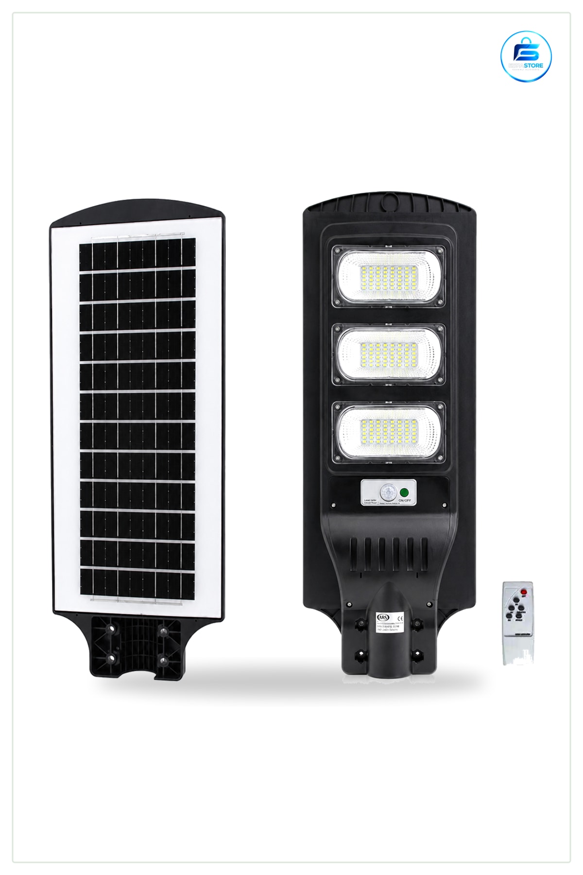 Solar Sokak Lambaı 300W 6500K Sensörlü Kumandalı Güneş Enerjili BahçeAydınlatması Dış Mekan
