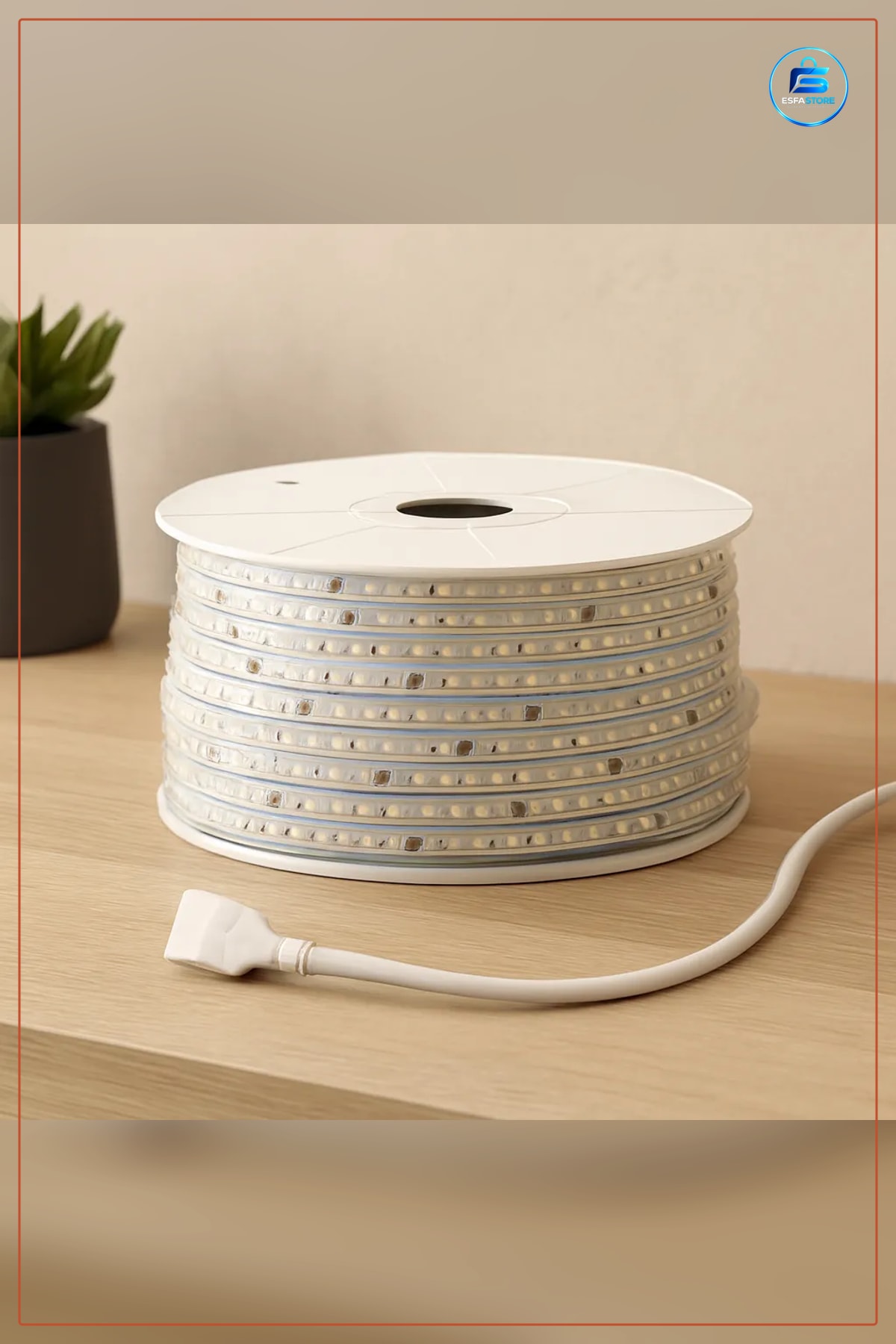 LED Şerit 100 m 220V Dış Mekan Silikon Kaplı 6500K Beyaz 120 LED/m Bahçe Cephe Aydınlatma