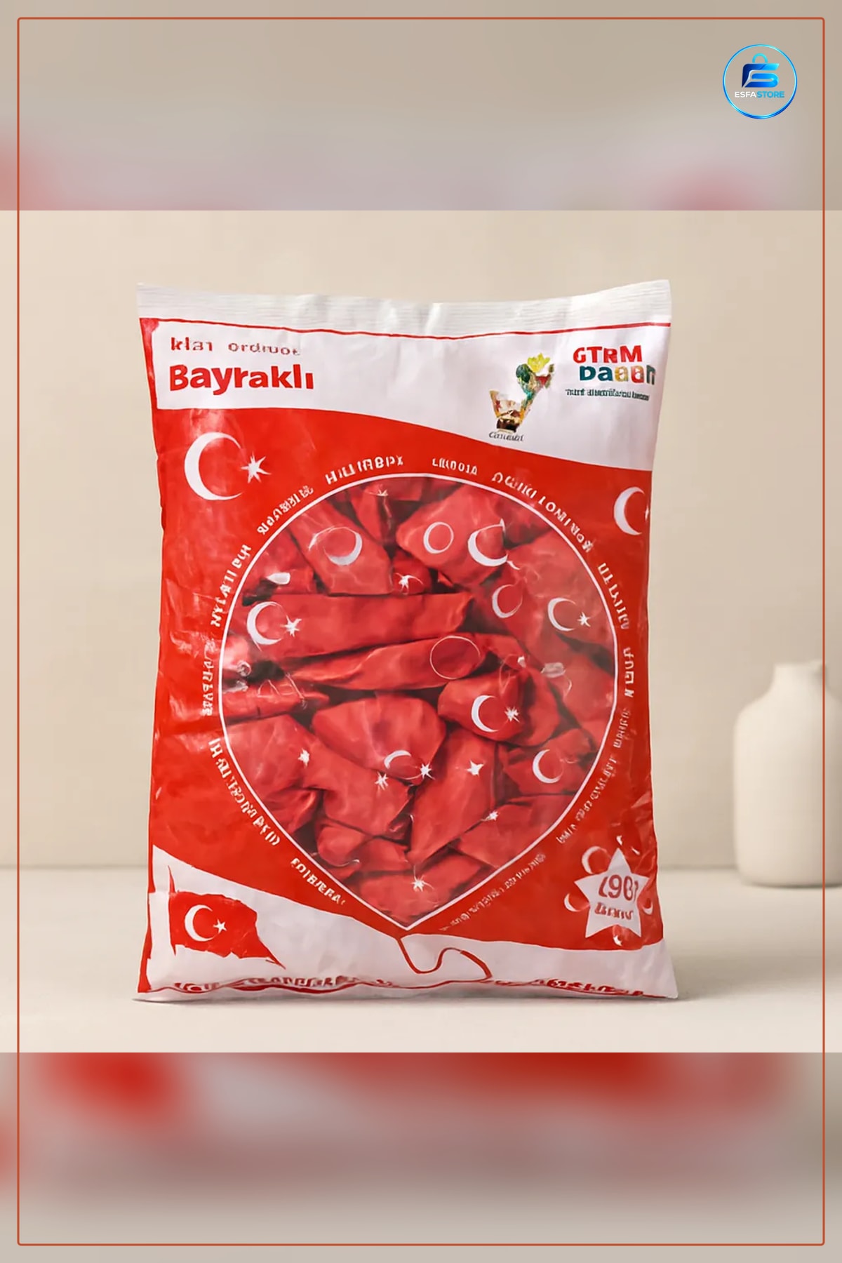 Bayraklı Lateks Balon 12 inç 100 Adet Doğum Günü Düğün Açılış Parti Süslemesi Kutlama