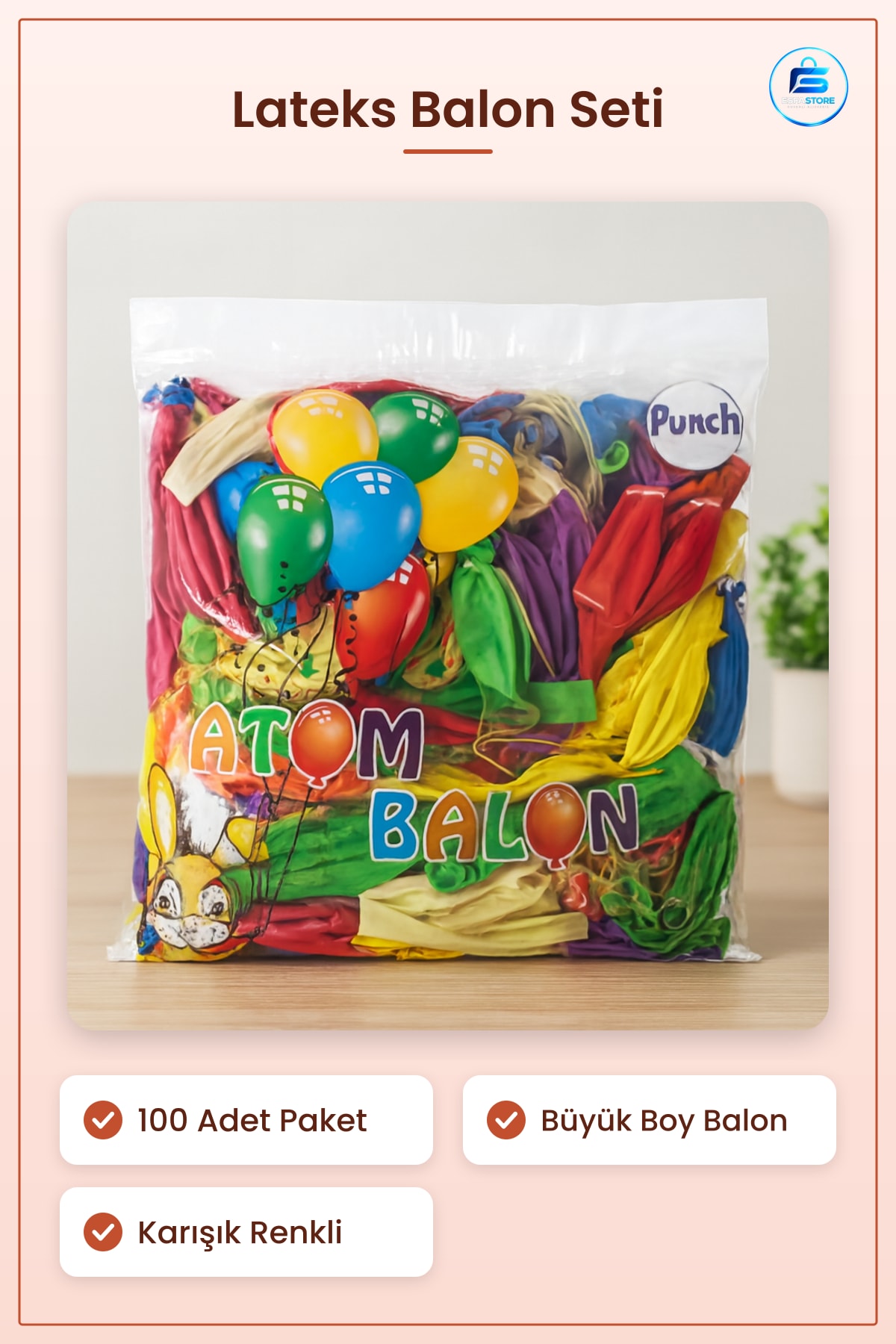 Lateks Balon Büyük Boy 100 Adet Karışık Renkli Parti Doğum Günü Düğün Süsleme Malzemesi