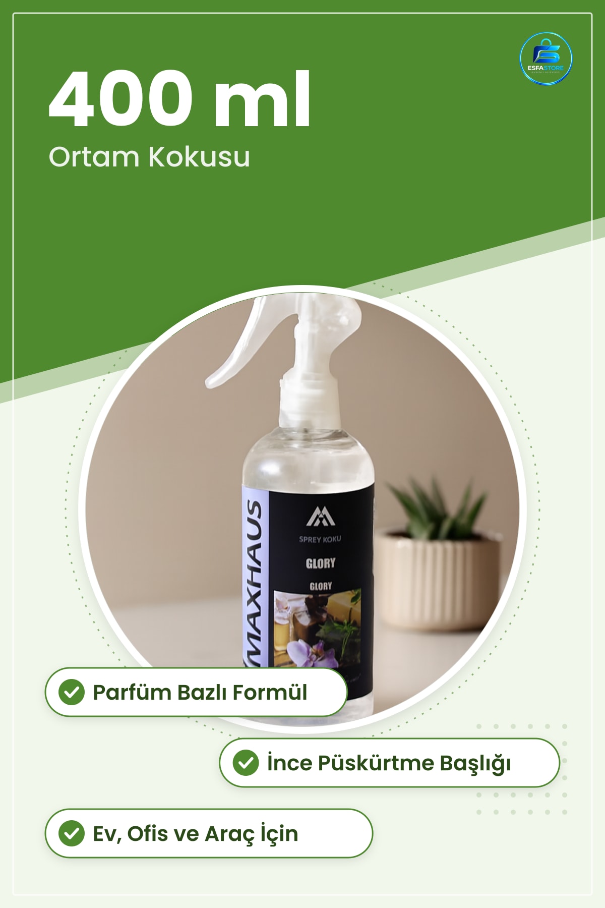Oda Spreyi 400 ml Ortam Kokusu Plastik Şişe Ev Ofis Araç Tuvalet Koku Giderici Hava Ferahlatıcı