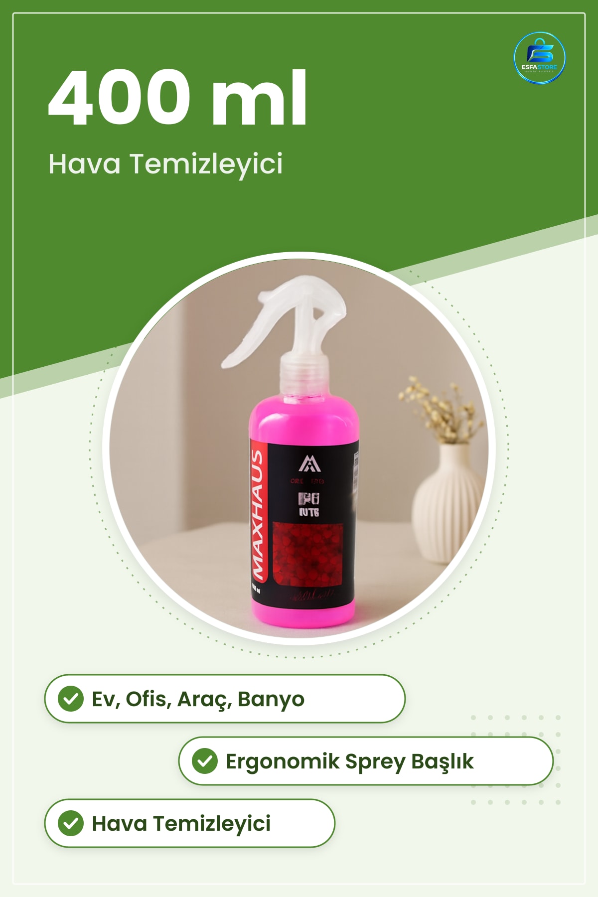 Aşk Love Oda Kokusu Sprey 400 ml Ferah Hava Temizleyici Ev Ofis Araç Banyo Kullanımı