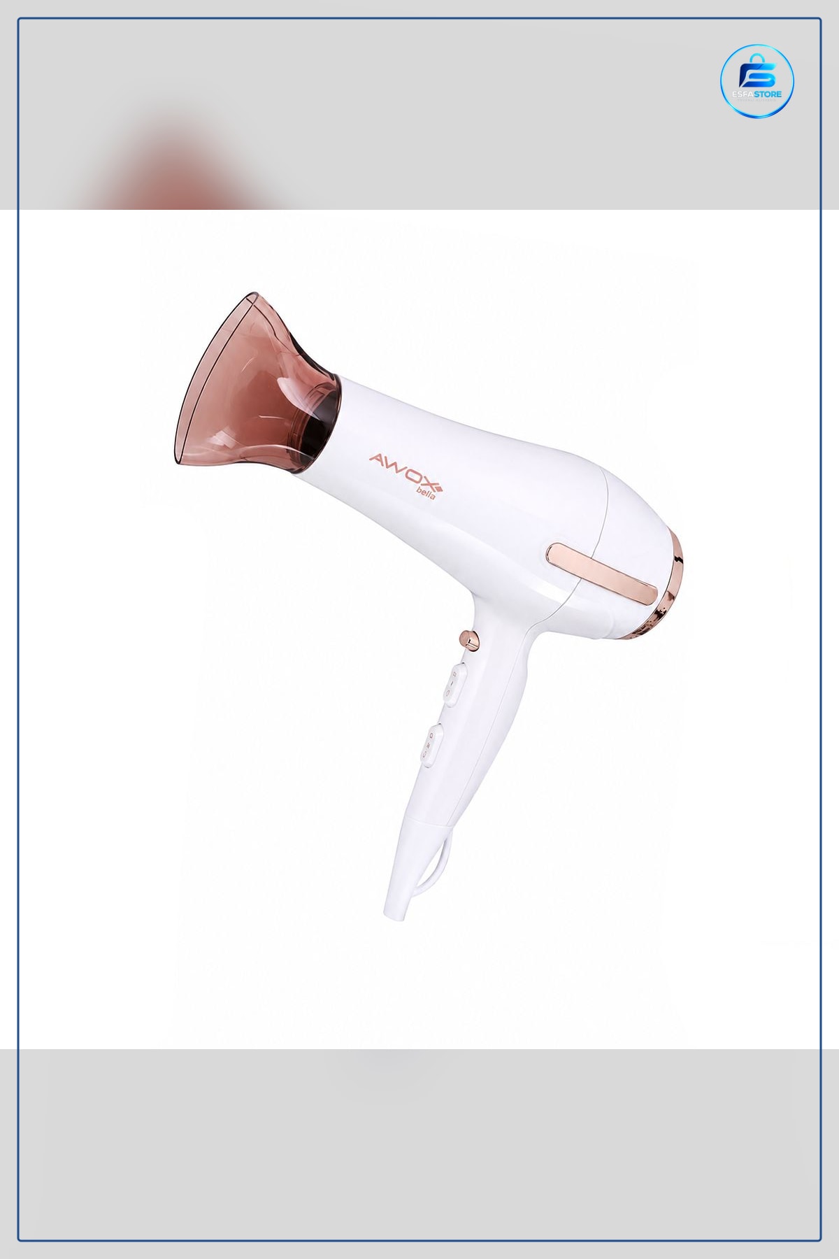Saç Kurutma Makinesi 2200W Beyaz Hızlı Ev Seyahat Kullanımı Dağıtıcı Başlıklı Ergonomik Sap