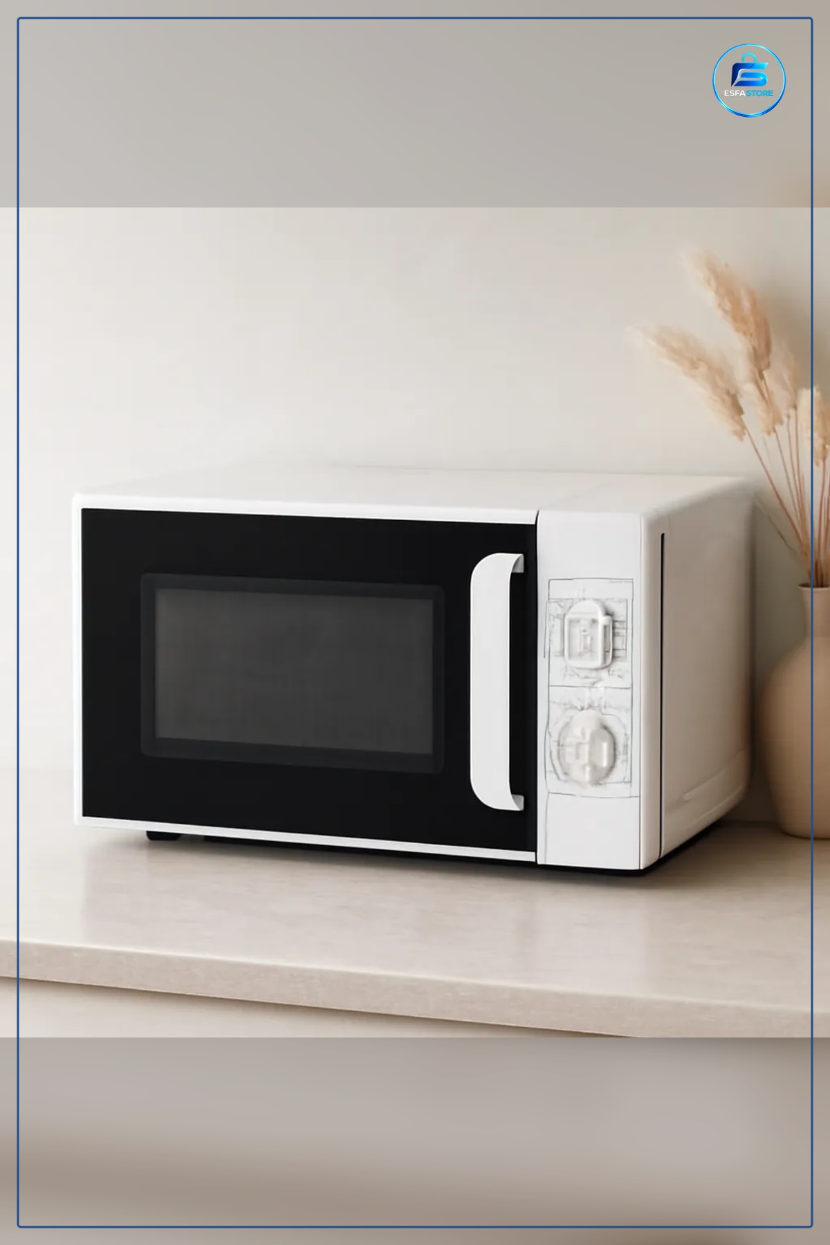 Mikrodalga Fırın 20 L 700 W Buz Çözme Fonksiyonlu 5 Güç Kademeli Beyaz Kompakt Mutfak Ev Ofis