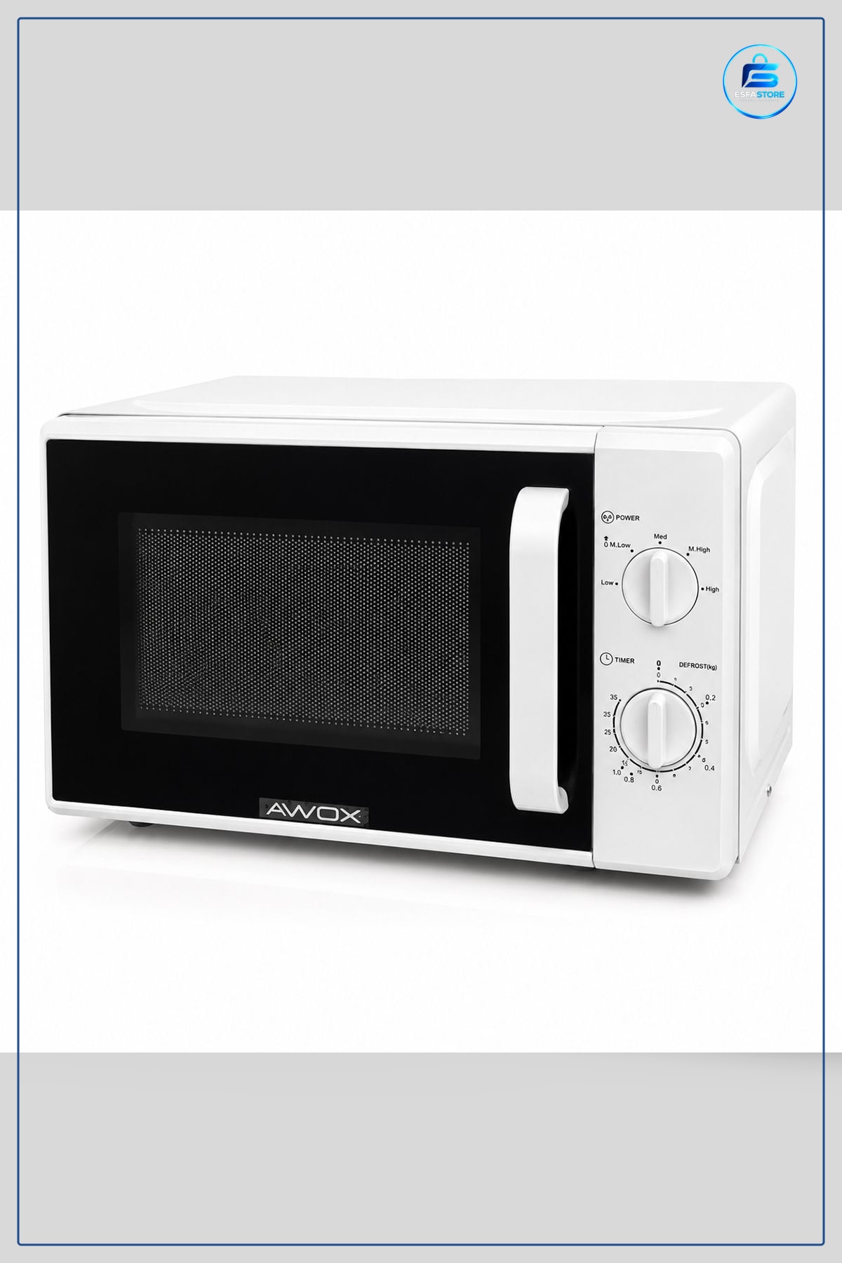 Mikrodalga Fırın 20 L 700 W Buz Çözme Fonksiyonlu 5 Güç Kademeli Beyaz Kompakt Mutfak Ev Ofis