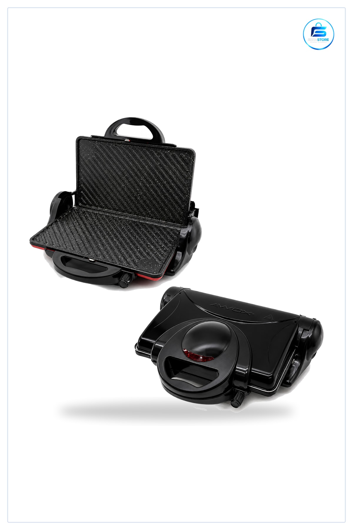 Tost Makinesi 8 Dilim 1800W ° Açılır ızgara 6 Kademe Isı Teflon Kaplama Elektrikli