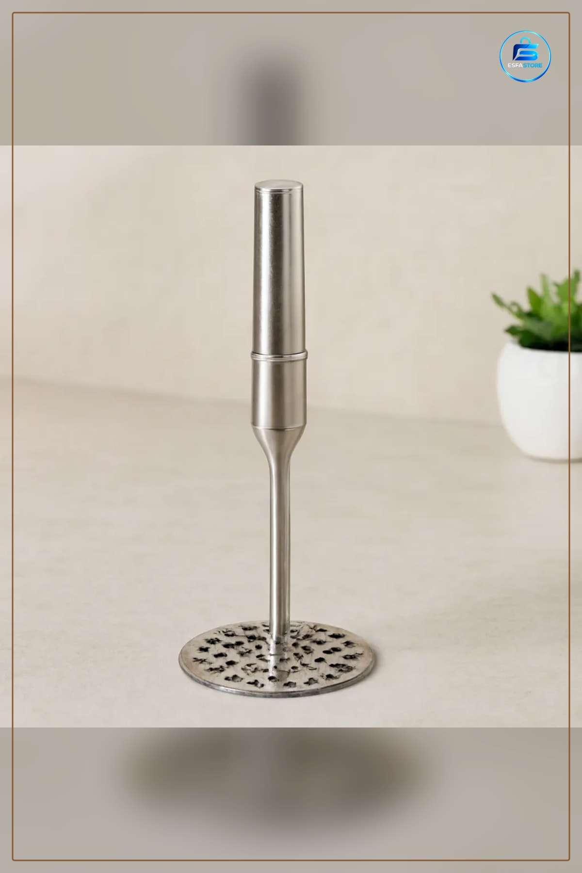 Metal Patates Ezici Havan 26.5 cm Ezme Başlığı Tek Parça Püre ve Bebek Maması Mutfak Aleti