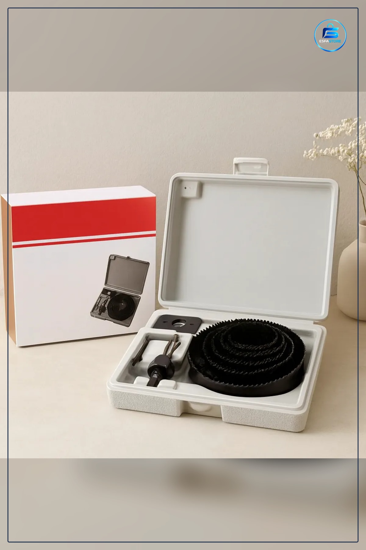 Buat Açma Panç Seti 127 mm Karbon Çelik Ahşap Metal PVC Alçıpan Plastik Tesisat Elektrik Tamirat
