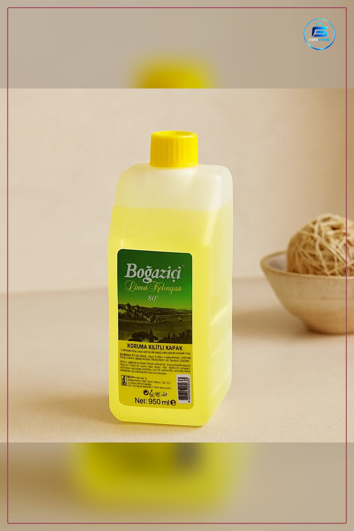 Limon Kolonyası 950 ml Bidon Etil Alkol Bazlı Ferah Kokulu El Hijyen Ekonomik Büyük Boy Ev Ofis