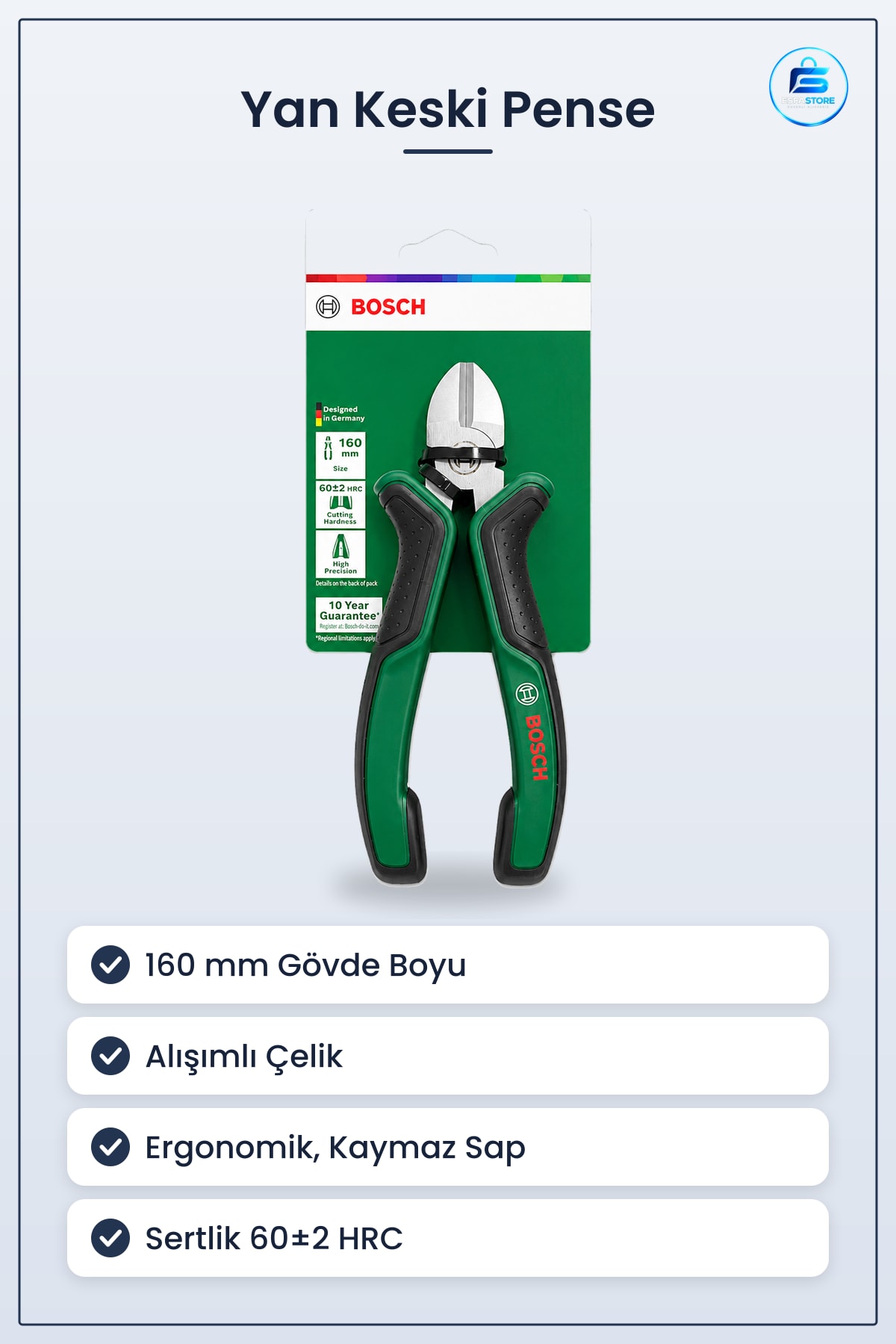 Yan Keski 160 mm Ergonomik Sap Alışımlı Çelik Hassas Kesici Pense Atölye Ev Tamiratı Kaymaz