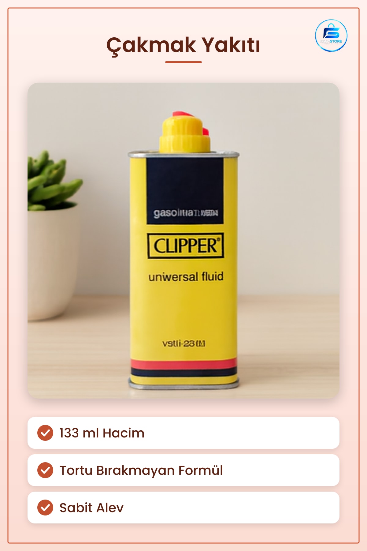 Çakmak Yakıtı 133 ml Gaz Universal Fluid Sabit Alev Tortu Bırakmayan Formül Kolay Dolum