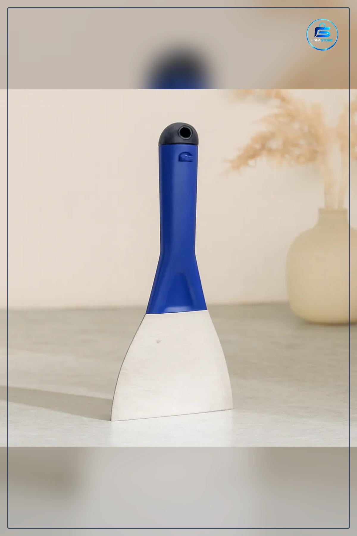 Yassı Keski Metal Kazıma Spatulası 100 mm Kapaklı Plastik Saplı No Boya Vernik Etiket Temizlik