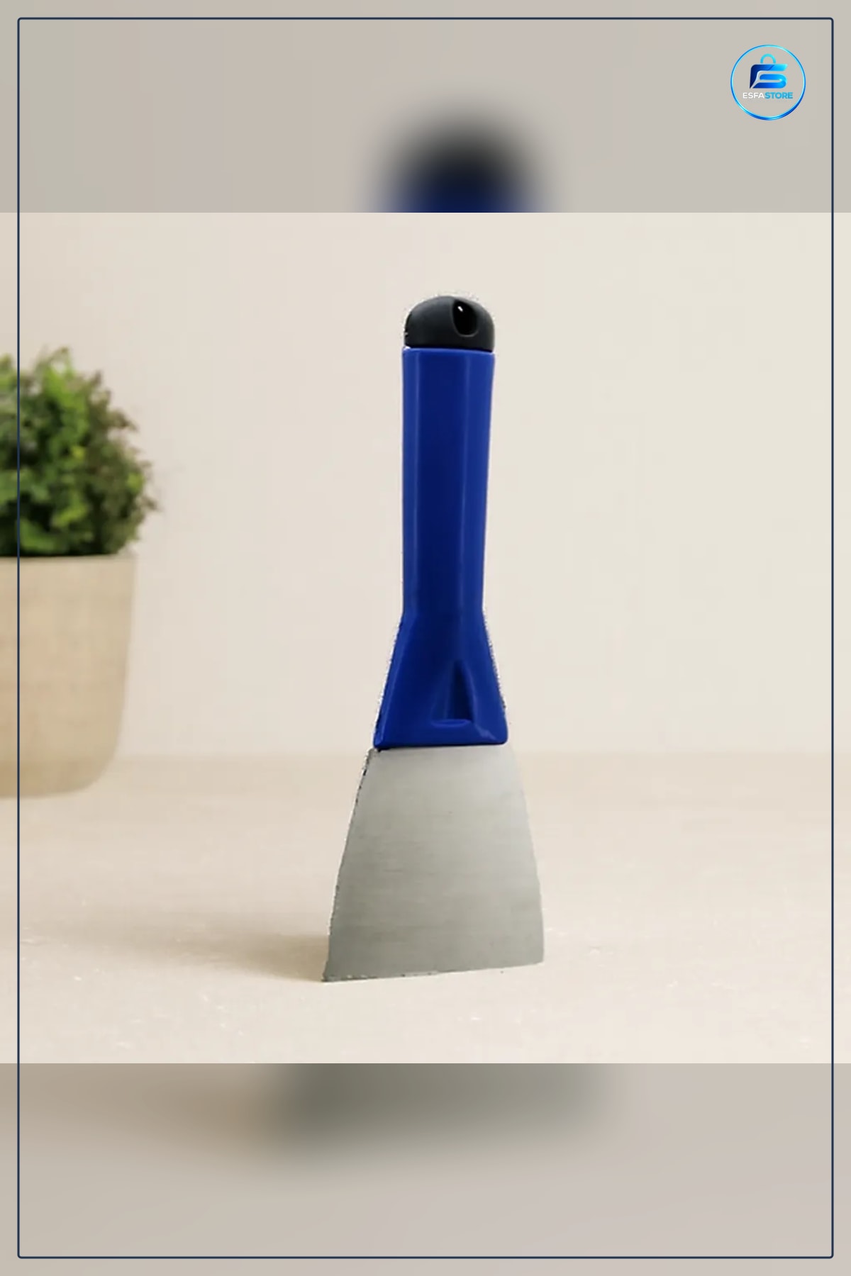 80 mm Metal Kazıma Spatulası Plastik Saplı Kapaklı Boya Vernik Yapışkan Kalıntı Temizleme Aleti