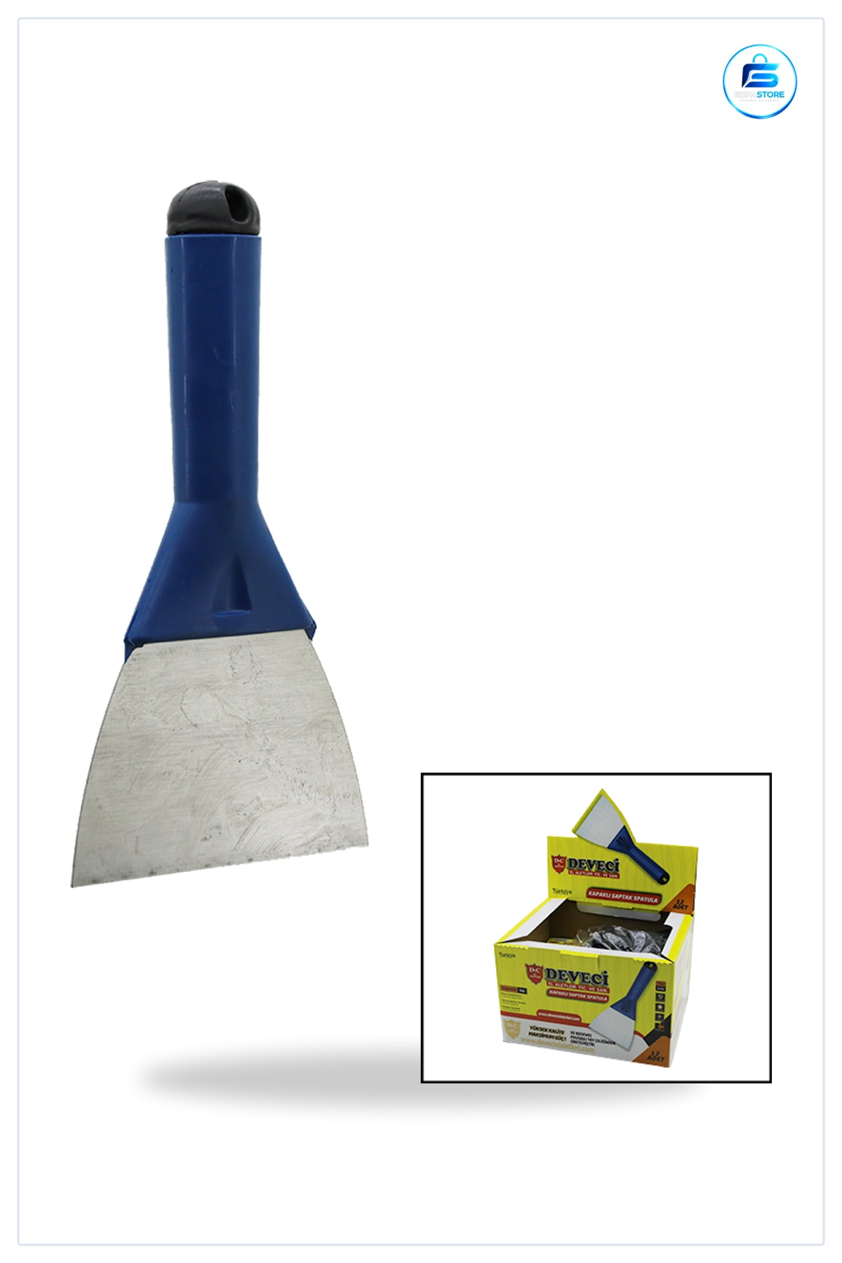 Metal Kazıma Spatulası 120 mm Plastik Saplı Boya Sökme Macun Düzeltme Yüzey Hazırlık