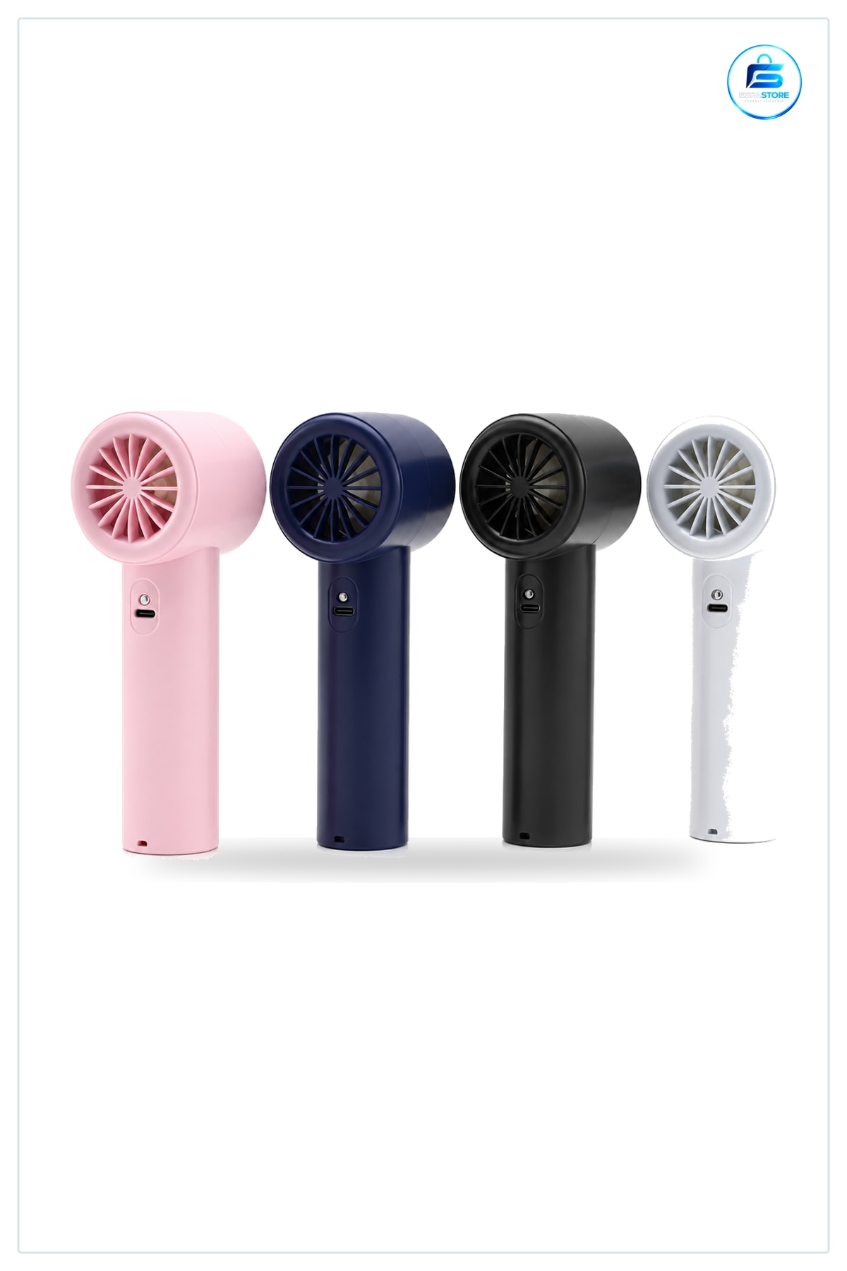 Mini El Vantilatörü Taşınabilir Ayarlanabilir Hız Dijital Göstergeli 5W USB Şarjlı Kompakt Fan