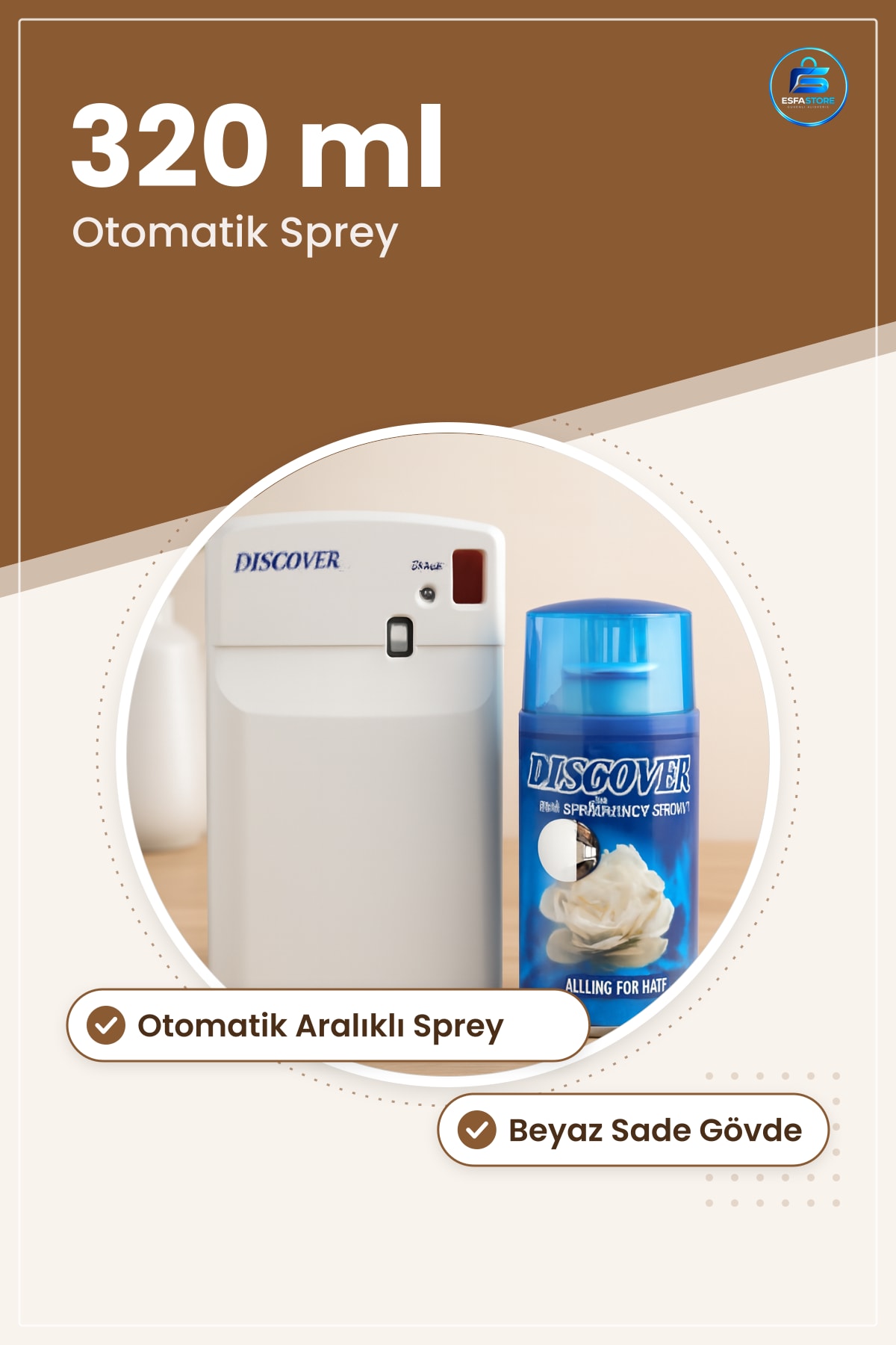 Otomatik Oda Kokusu Sprey Cihazı 320 ml Ev ve Ofis İçin Pratik Koku Dağıtıcı Sistemi
