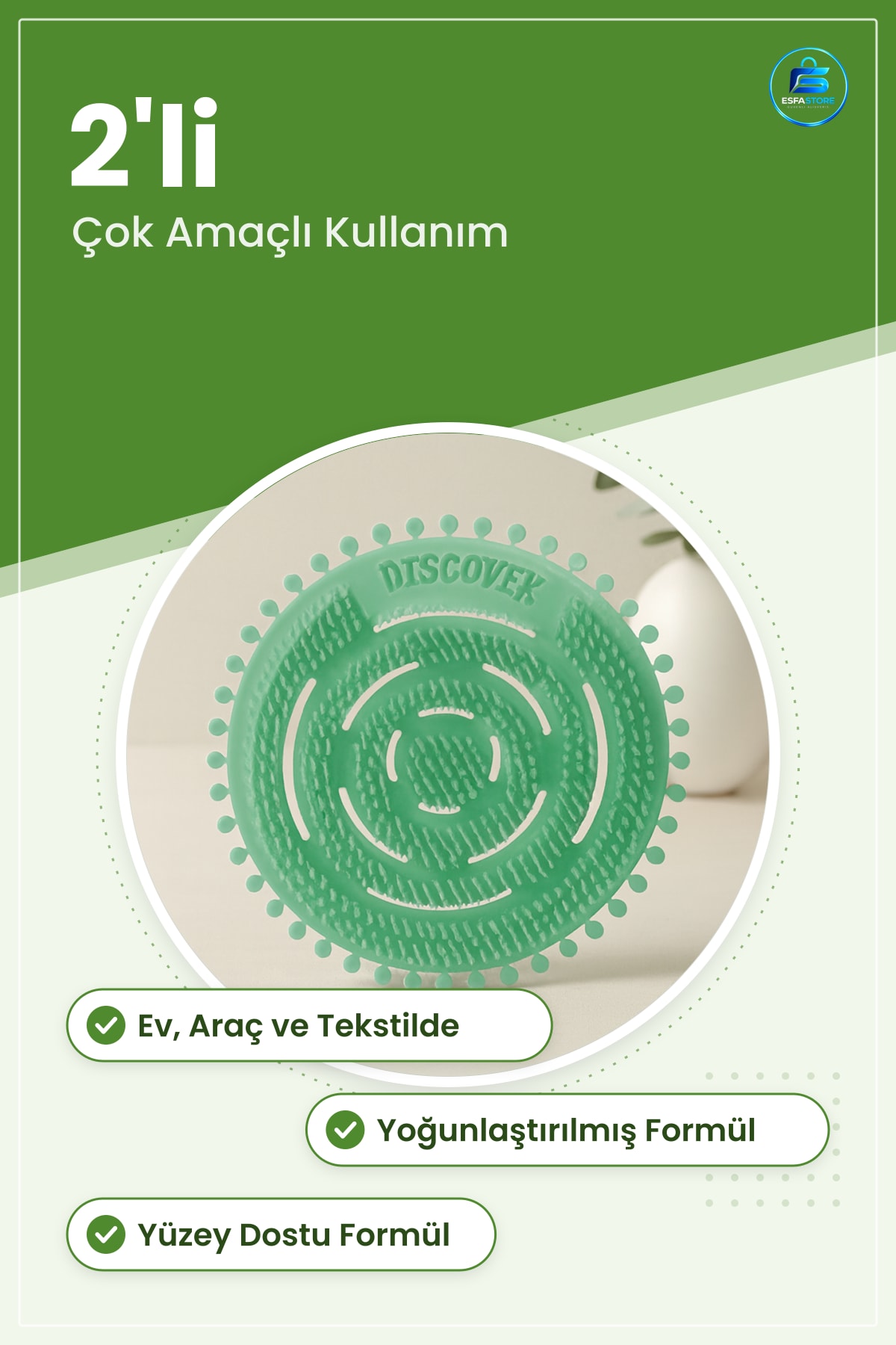 Tuvalet Koku Giderici 2'li Çok Amaçlı Ferahlatıcı Etkili Yüzey Dostu Ev ve Araç Kullanımı