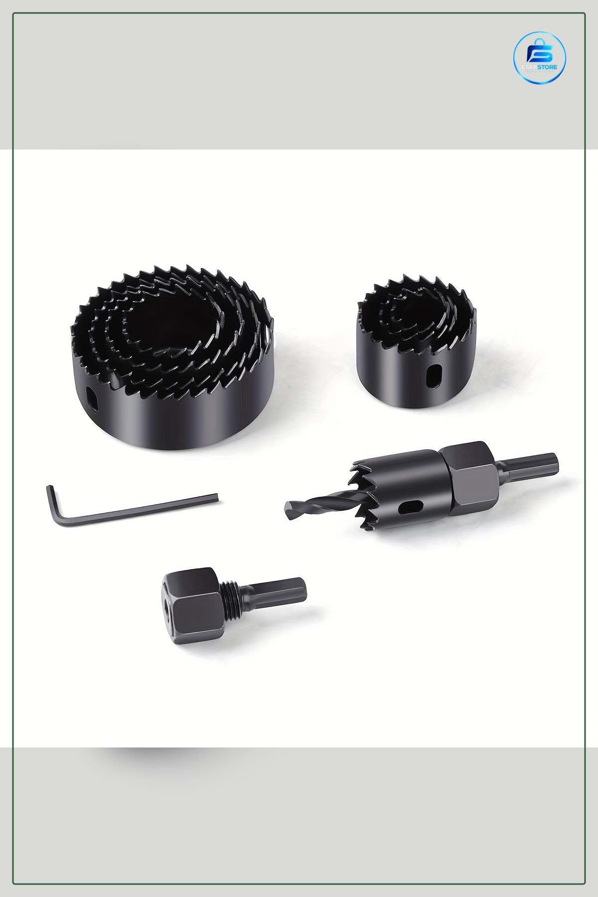 Buat Panç Seti 11 Parça ile 64 mm Matkap Ucu Ahşap PVC Alçıpan Sac Delik Açma Ev Atölye