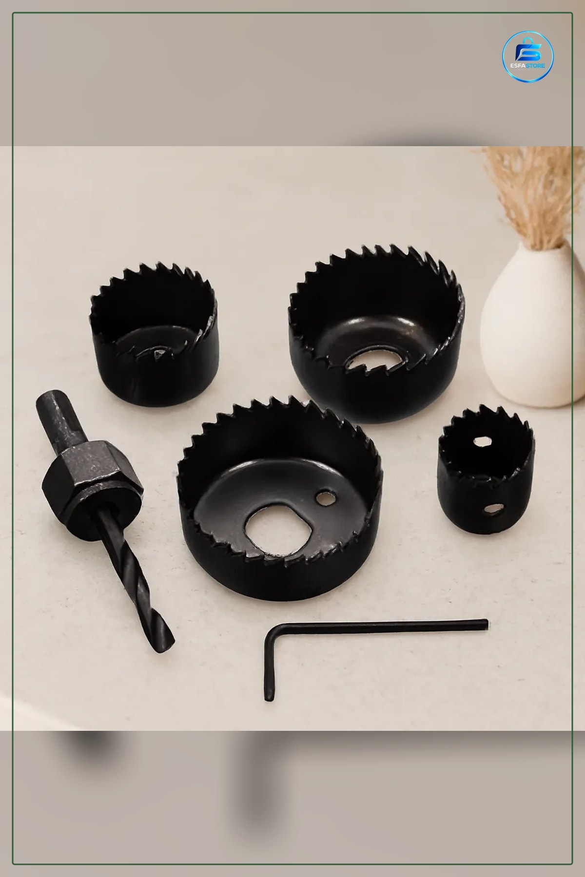 Buat Delik Açma Seti 54 mm Hex Matkap Aksesuarları Metal Ahşap Plastik 6 Parça Kullanışlı