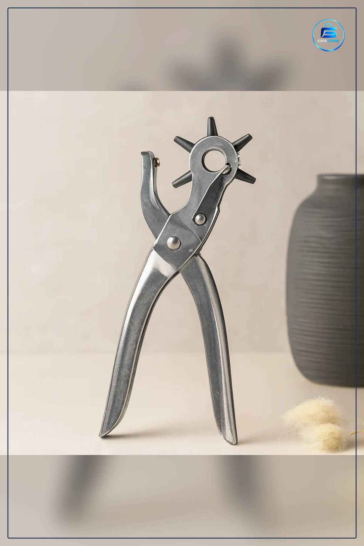 Kemer Delme Pensesi Metal 6 Diş Deri Kayış Kumaş Delici Çanta Ayakkabı Atölye Hardırdavat