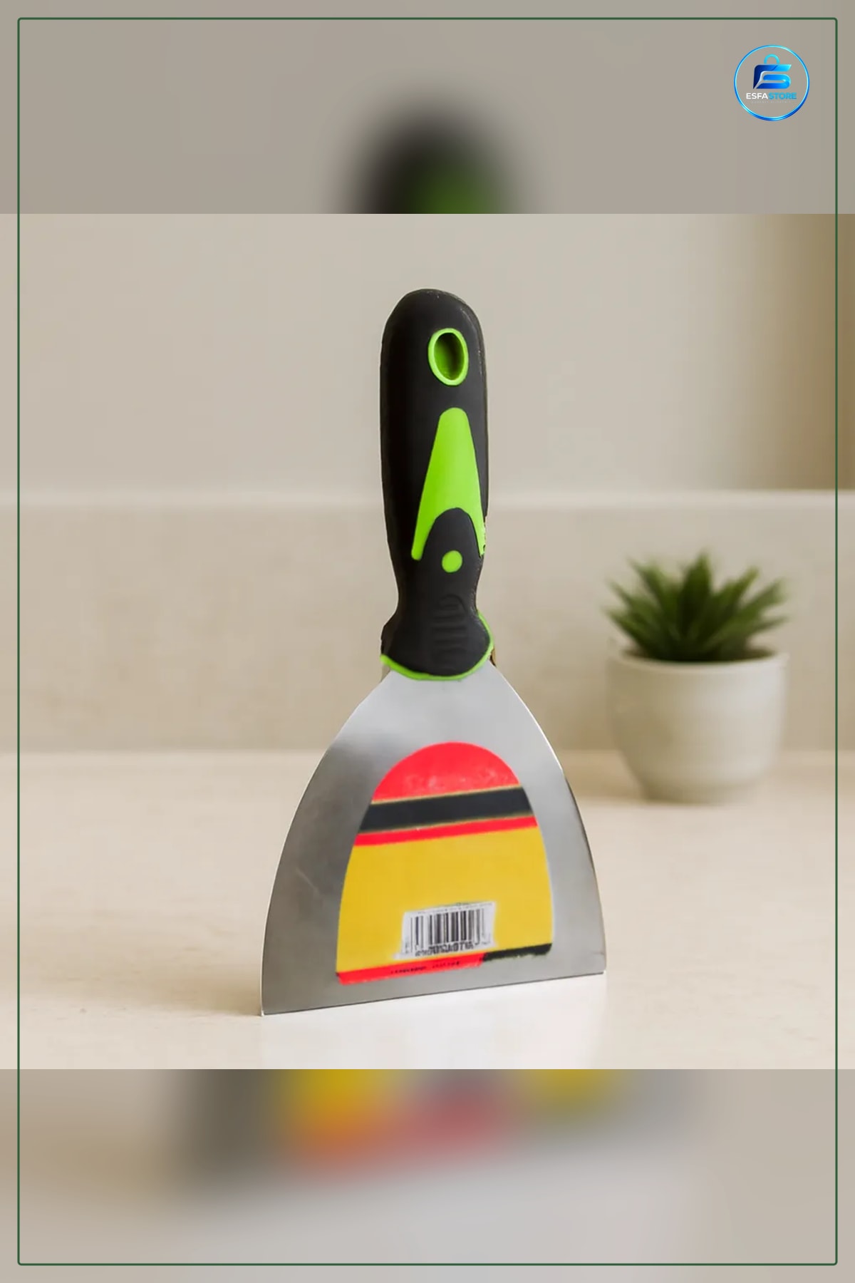 Metal Spatula 125 mm Fiber Saplı Mala Sıva Macun Alçı Boya Düzeltme Kenar Temizleme Yayma