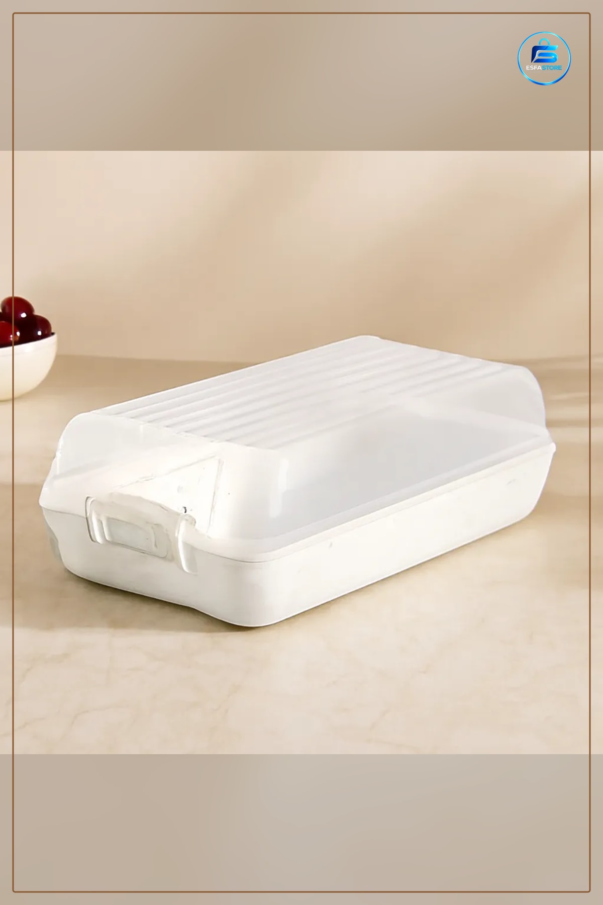 Şeffaf Kapaklı Buzdolabı Organizeri 320x183x103 mm Mutfak Saklama Kutusu Dayanıklı Plastik Hazır