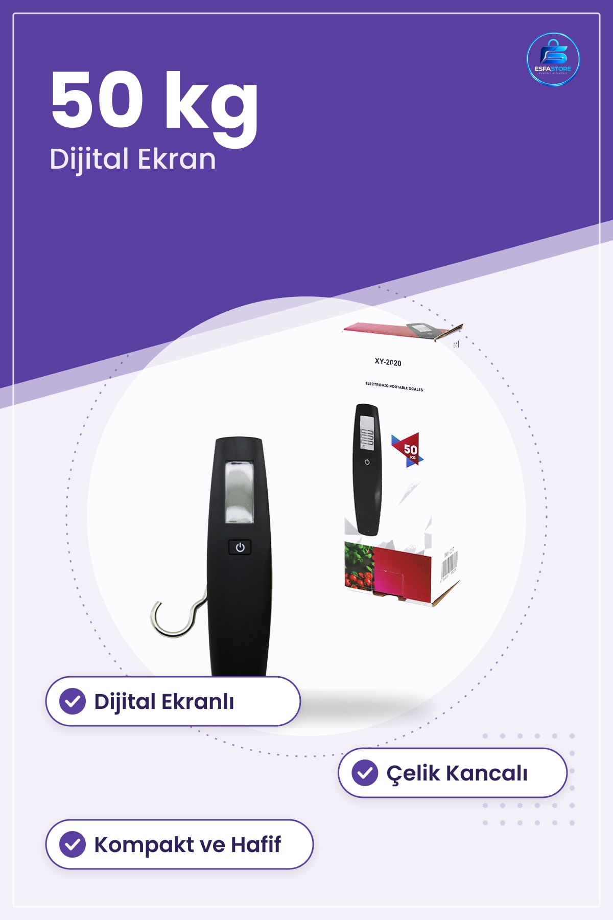 Portatif Dijital Valiz Tartısı Bagaj Tartı Aleti Kanca Ekranlı Seyahat Havaliman Kargo Pratik