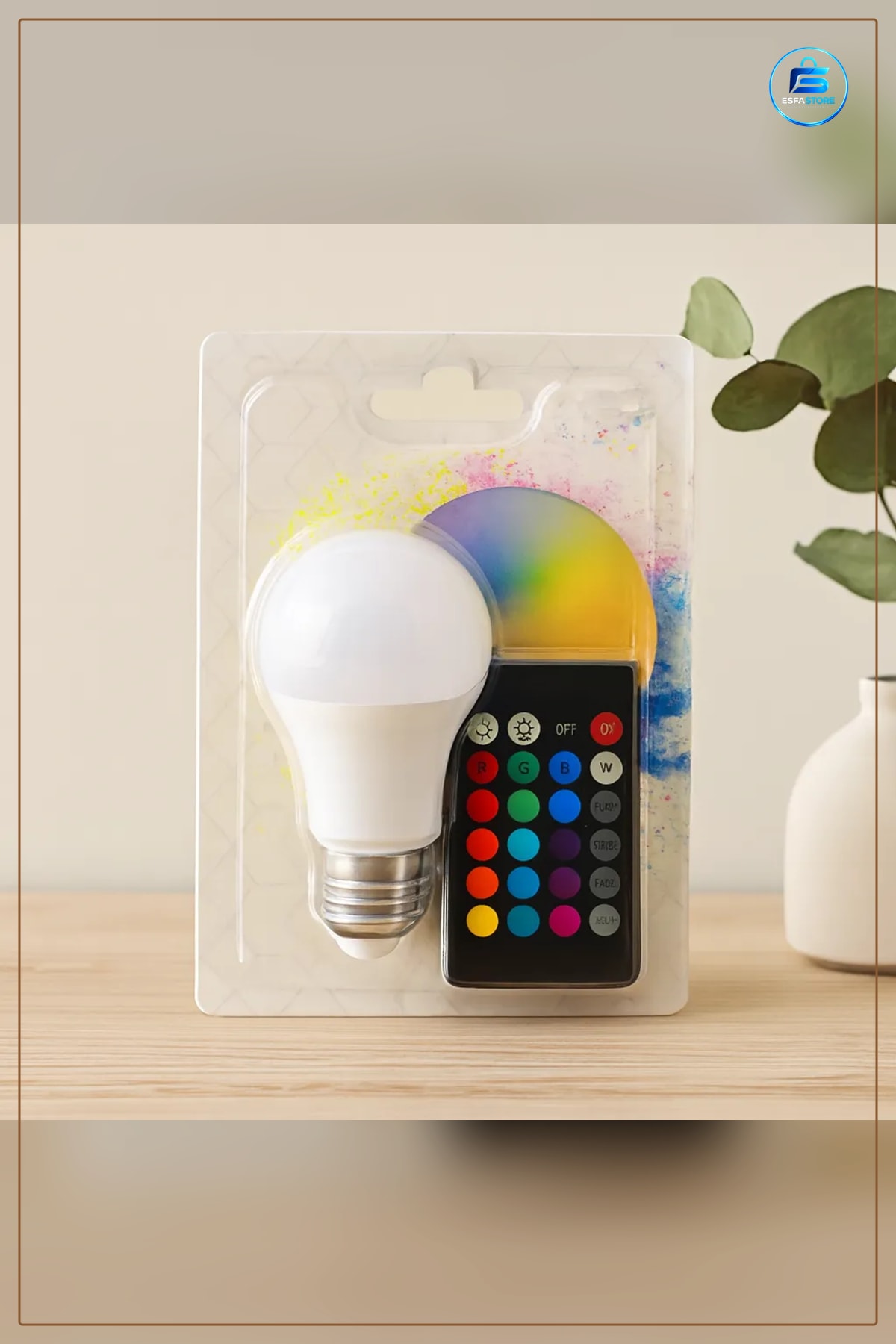 LED Ampul E27 9W RGB Kumandalı lm 6500K Renk Değiştiren Ev Ofis Dekoratif Aydınlatma