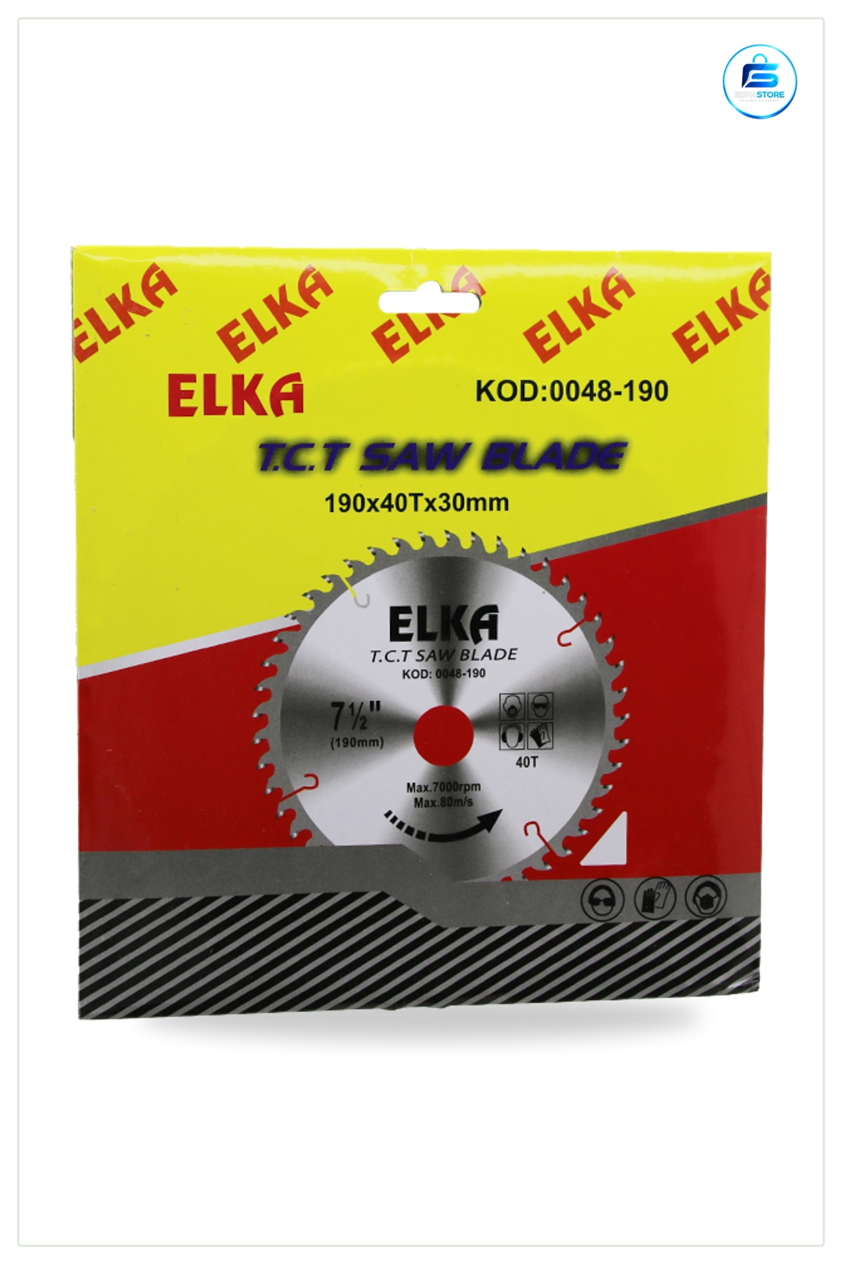 Daire Testere Bıçağı TCT 190 mm Diş 30 Göbek Ahşap Sunta MDF Laminat Kesim Biçakı
