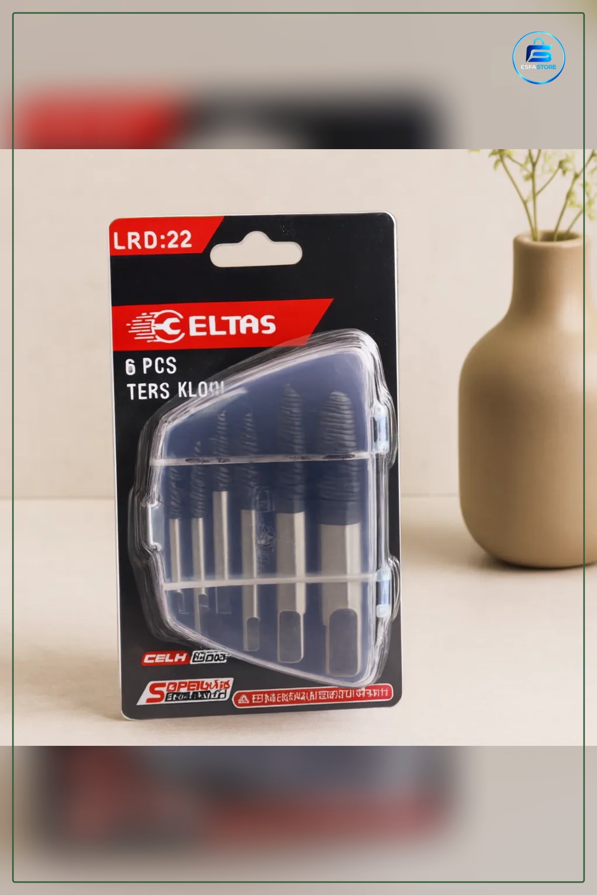Ters Klavuz Uç Vida Çıkarıcı Seti 6 Parça 3 ila 22 mm Kırık Sökme Matkap Alaşımlı Çelik Atölye