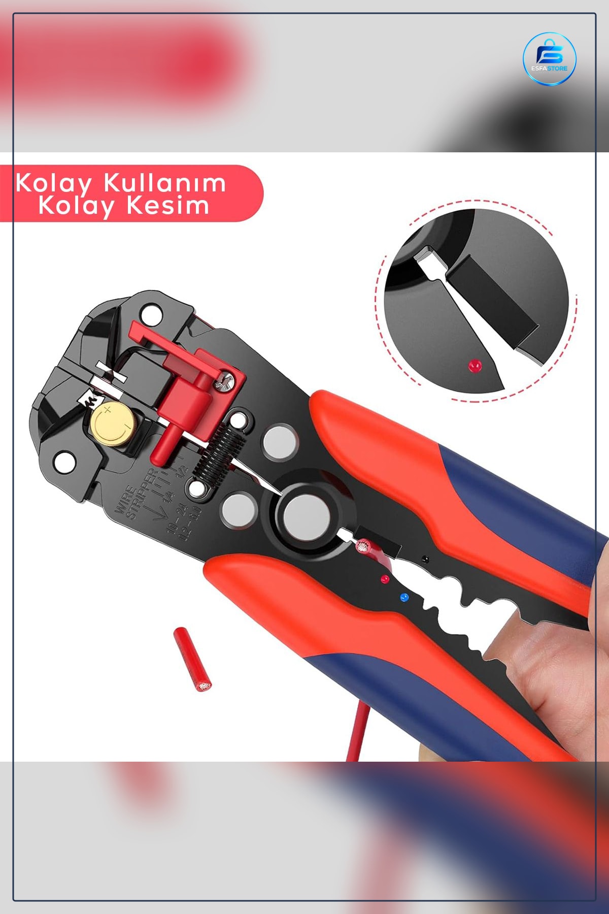 Kablo Soyucu Kesici Pense Krom Vanadyum Otomatik Sıyrıcı Elektrik Tel Kesme Soyma Sıkma